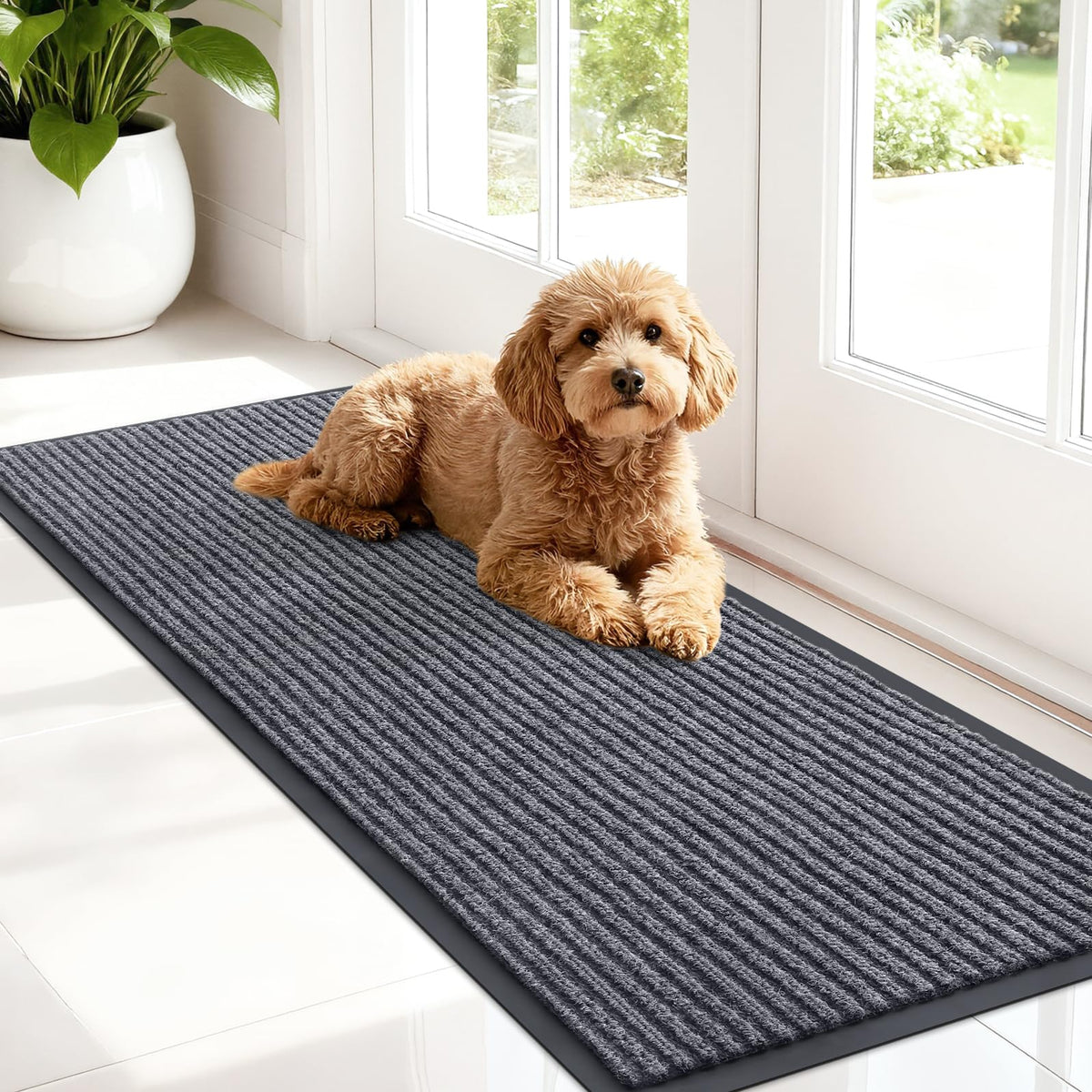 OLANLY Front Door Mat 29.5x17, Waterproof Heavy-Duty Indoor Outdoor Doormat