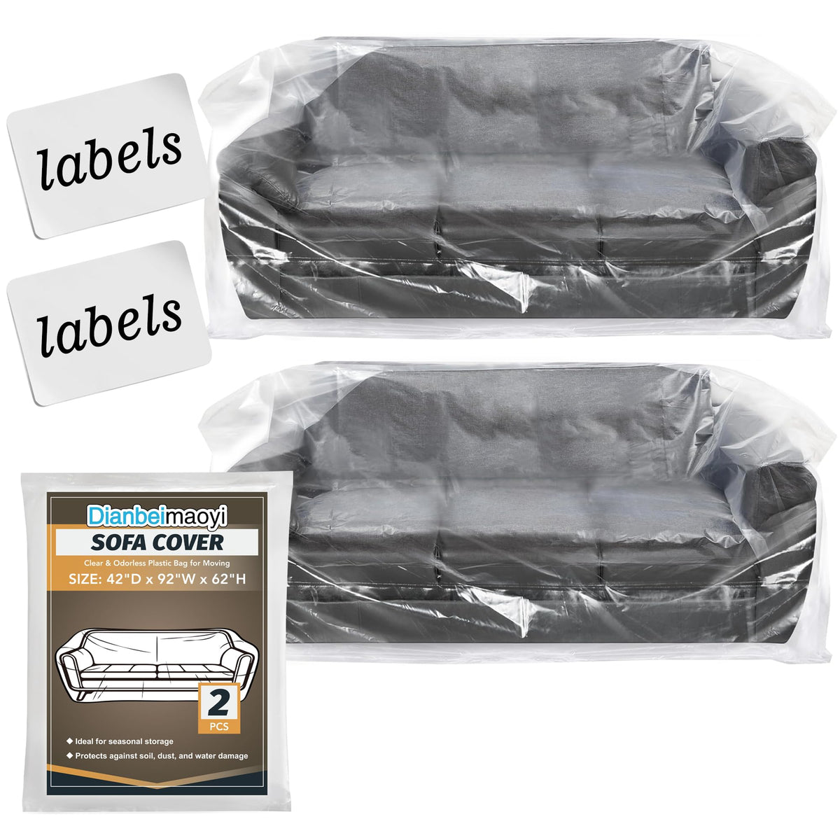 Clear Plastic Moving Chair Furniture Covers for Storage