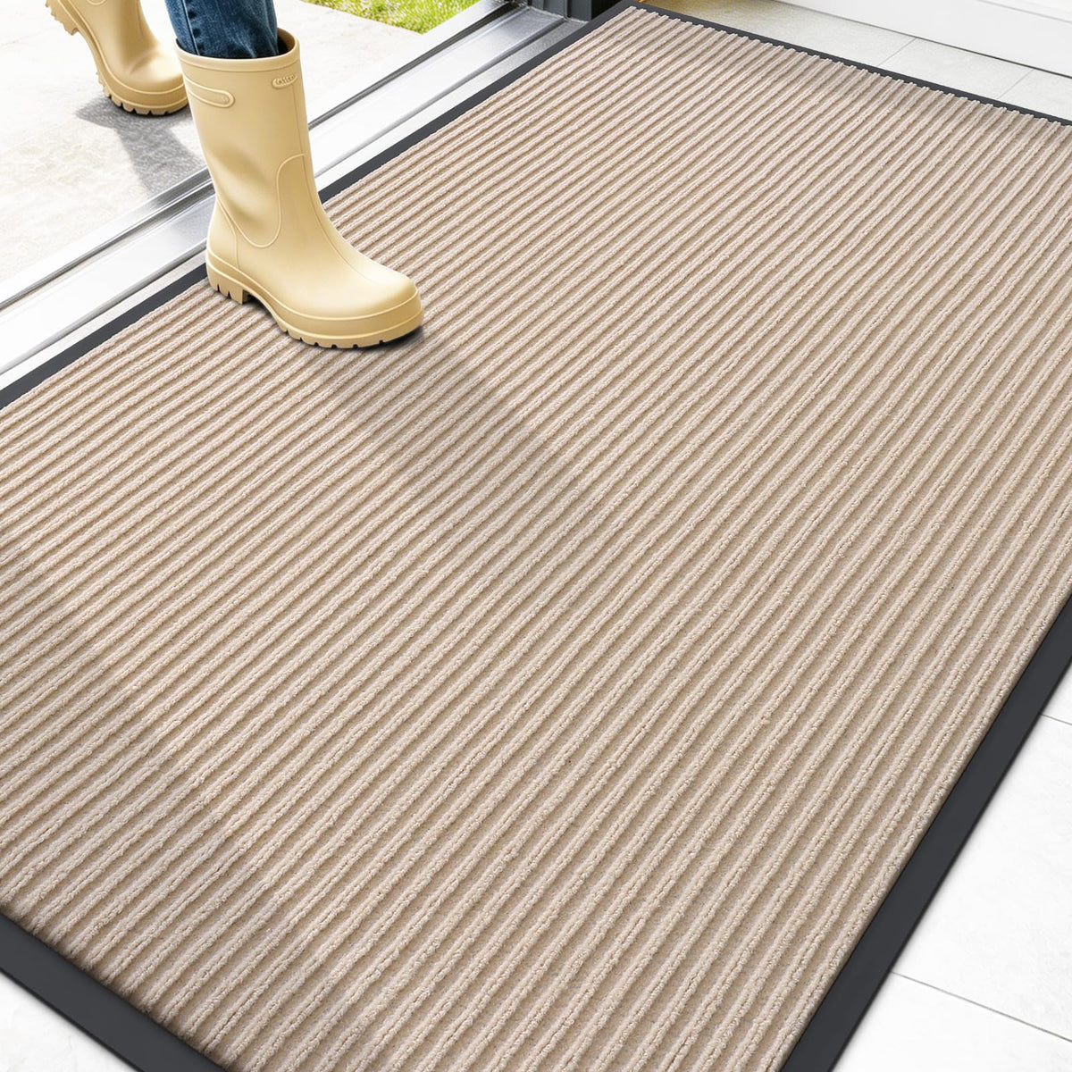 OLANLY Front Door Mat 29.5x17, Waterproof Heavy-Duty Indoor Outdoor Doormat