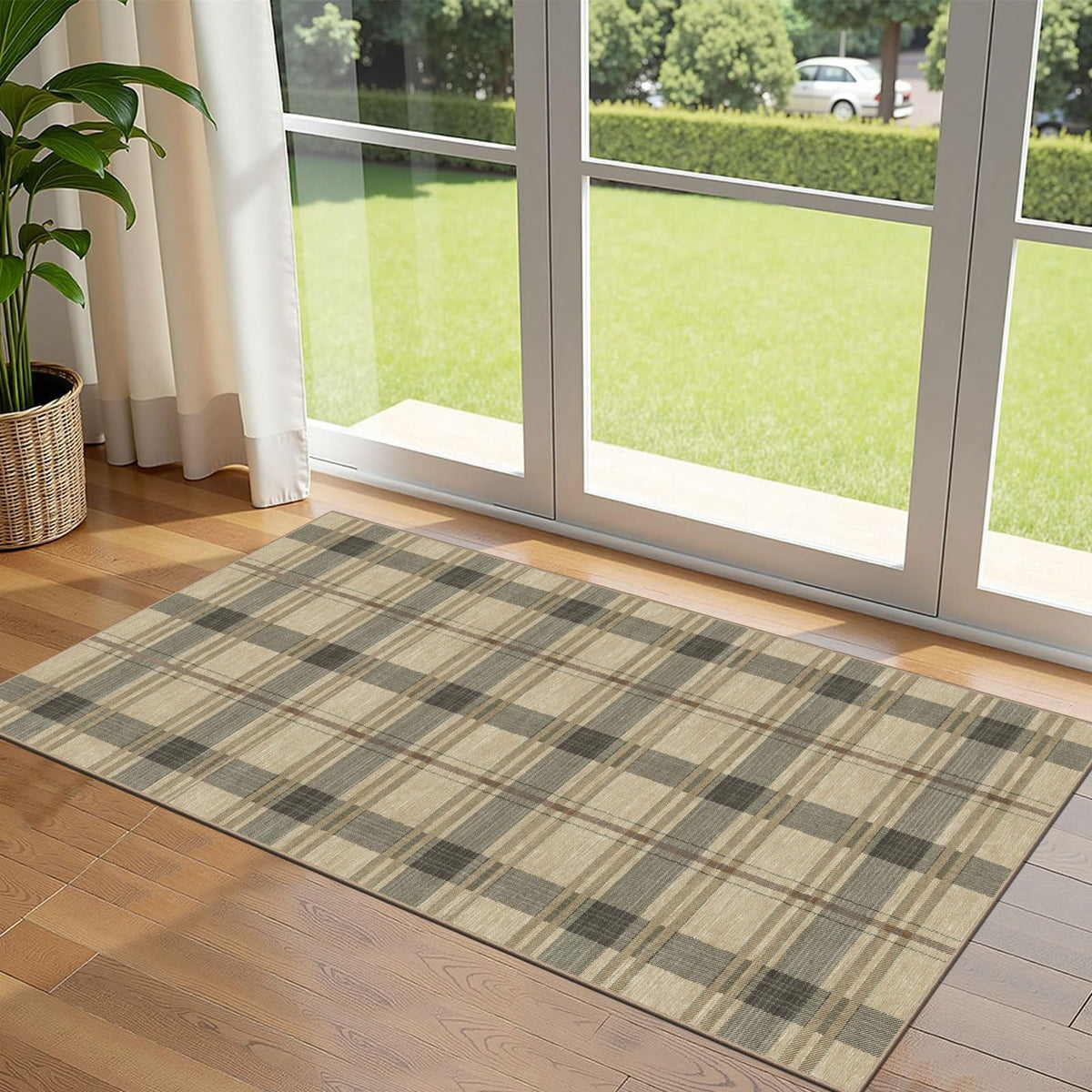 Floral Outdoor Rugs, 28"x43" Front Door Mat Indoor Outside Entrance