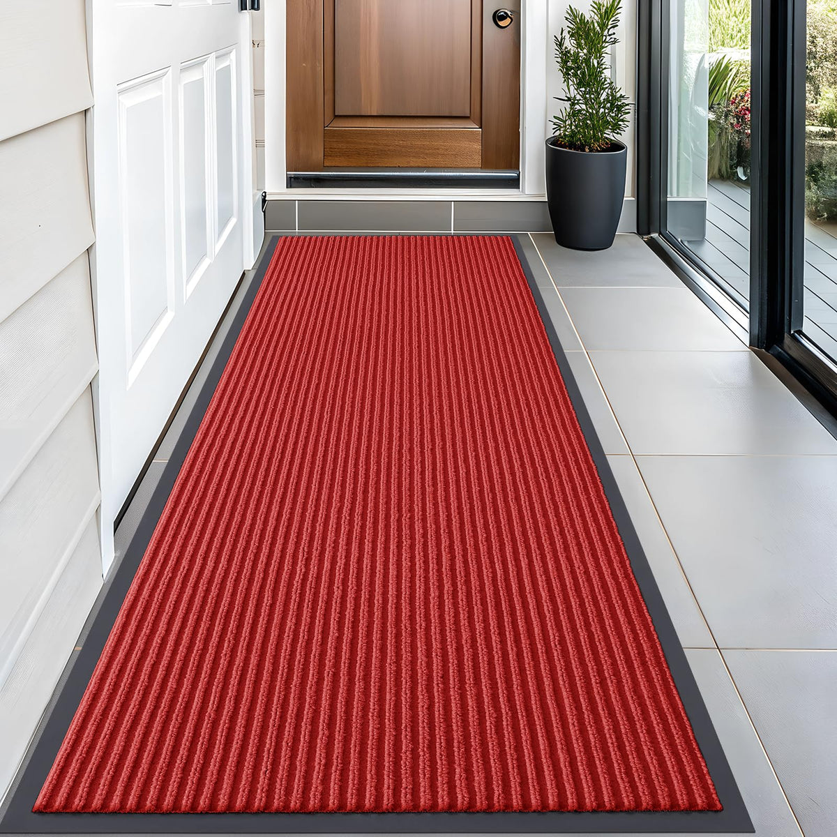 OLANLY Front Door Mat 29.5x17, Waterproof Heavy-Duty Indoor Outdoor Doormat