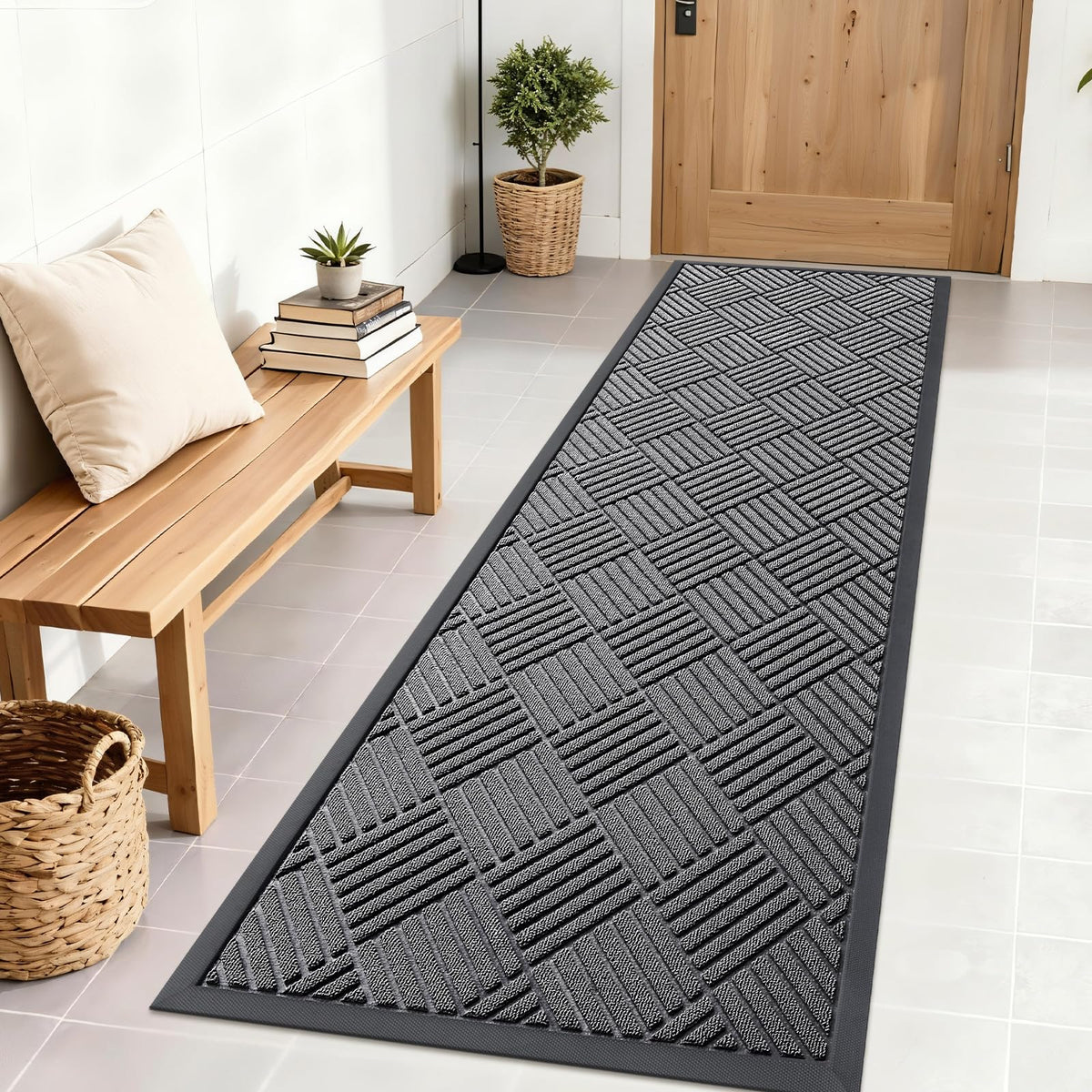 OLANLY Front Door Mat Outside Entrance, Waterproof Heavy-Duty Doormat