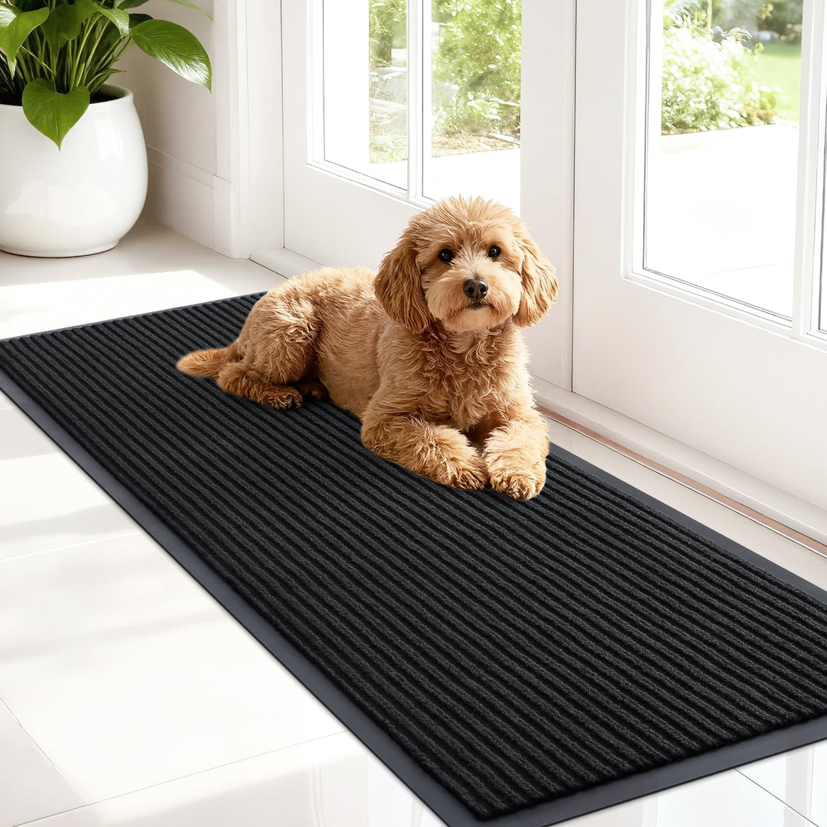 OLANLY Front Door Mat 29.5x17, Waterproof Heavy-Duty Indoor Outdoor Doormat