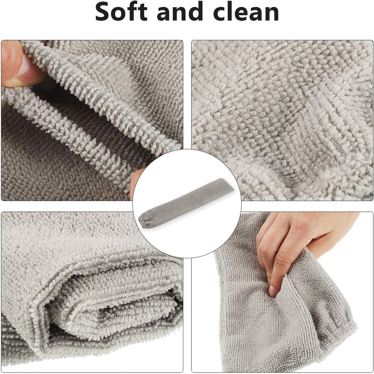 Boao 6 Pack Gap Dust Cleaner Refills, Microfiber Replacement Cloth Covers for Under Furniture Duster, Washable & Reusable Dusting Sleeves