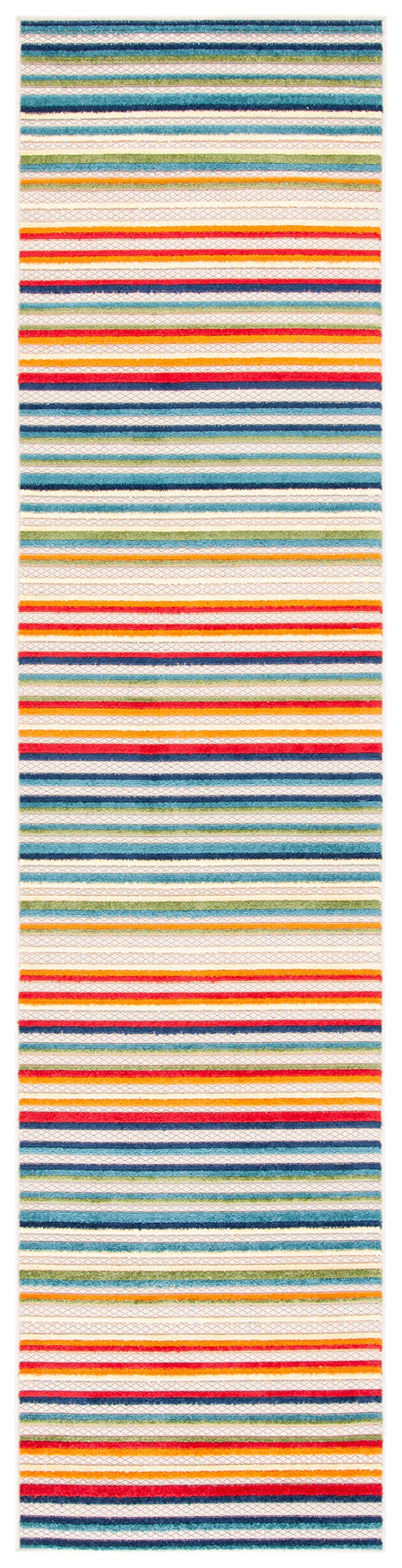 SAFAVIEH Washable Rug Outdoor Cabana Collection - 8' x 10', Ivory & Green, Non-Shedding & Easy to Clean, Ideal for Patio, Backyard, Mudroom (CBN323A)