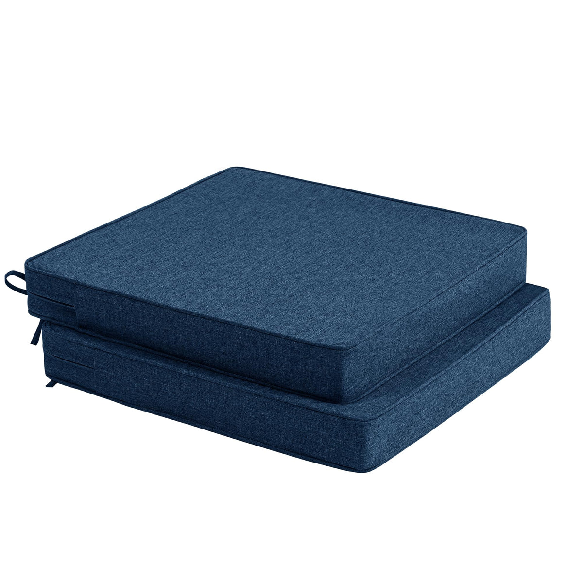 Outdoor Chair Cushions, Set of 4, 19 x 19 Inch, Navy Blue