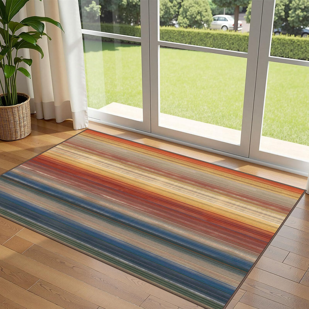 Floral Outdoor Rugs, 28"x43" Front Door Mat Indoor Outside Entrance