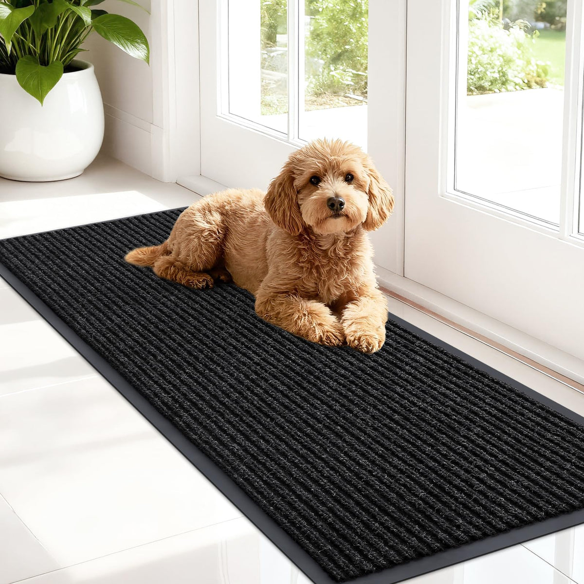 OLANLY Front Door Mat 29.5x17, Waterproof Heavy-Duty Indoor Outdoor Doormat
