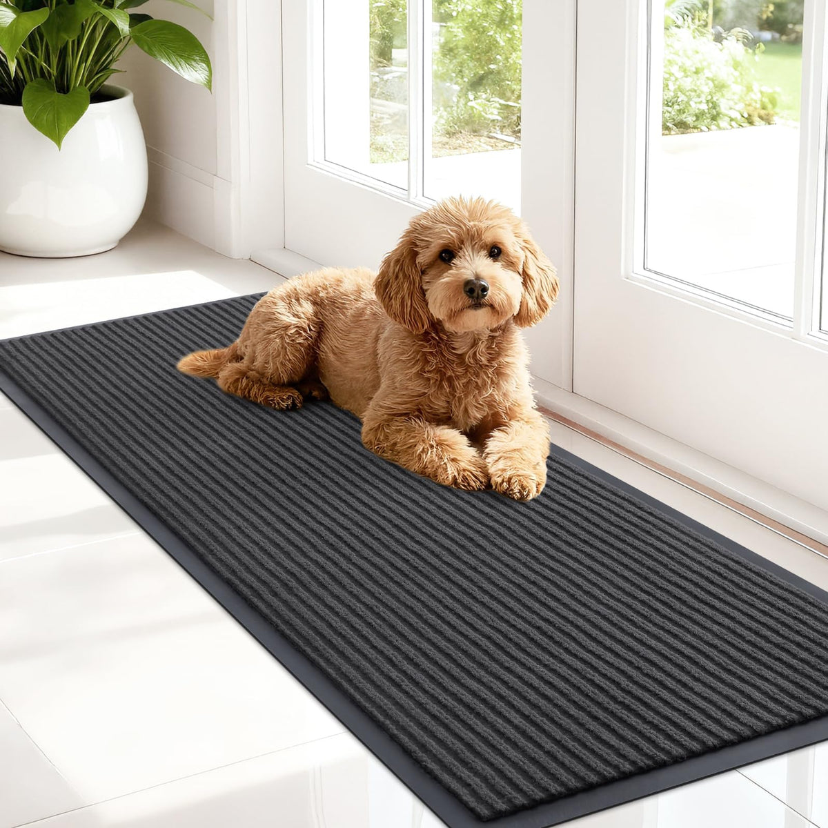 OLANLY Front Door Mat 29.5x17, Waterproof Heavy-Duty Indoor Outdoor Doormat