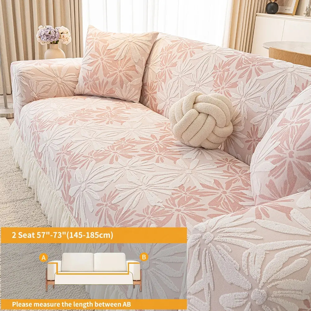 Floral Sofa Slipcover, Anti-Slip Full Coverage Lazy Elastic Furniture Protector, Washable Sofa Protector, High Elasticity Reusable Sofa Cover, All Seasons Use, Dustproof Sofa Slipcover, Washable Sofa Covers, Couch Covers For Sofa
