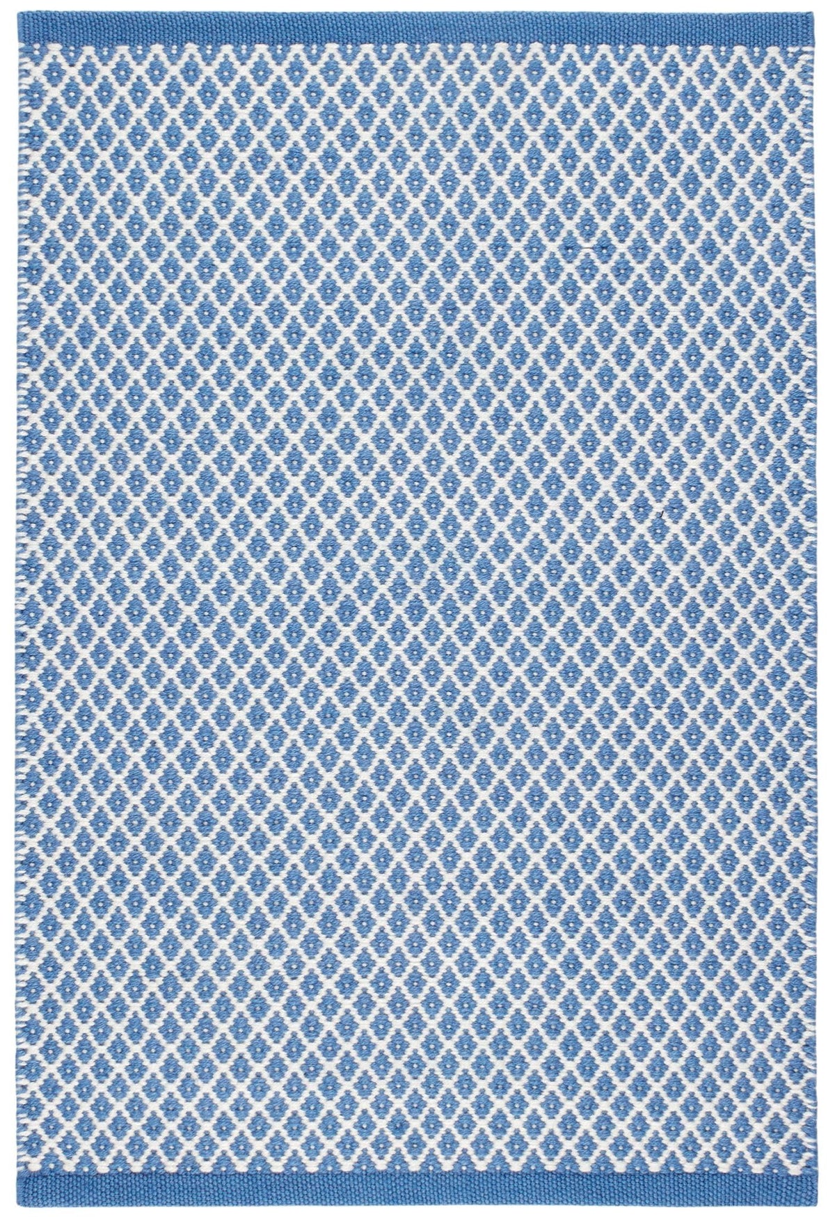 Dash & Albert Coastal Blue Geometric Handwoven Indoor/Outdoor Rug, 3'x5'