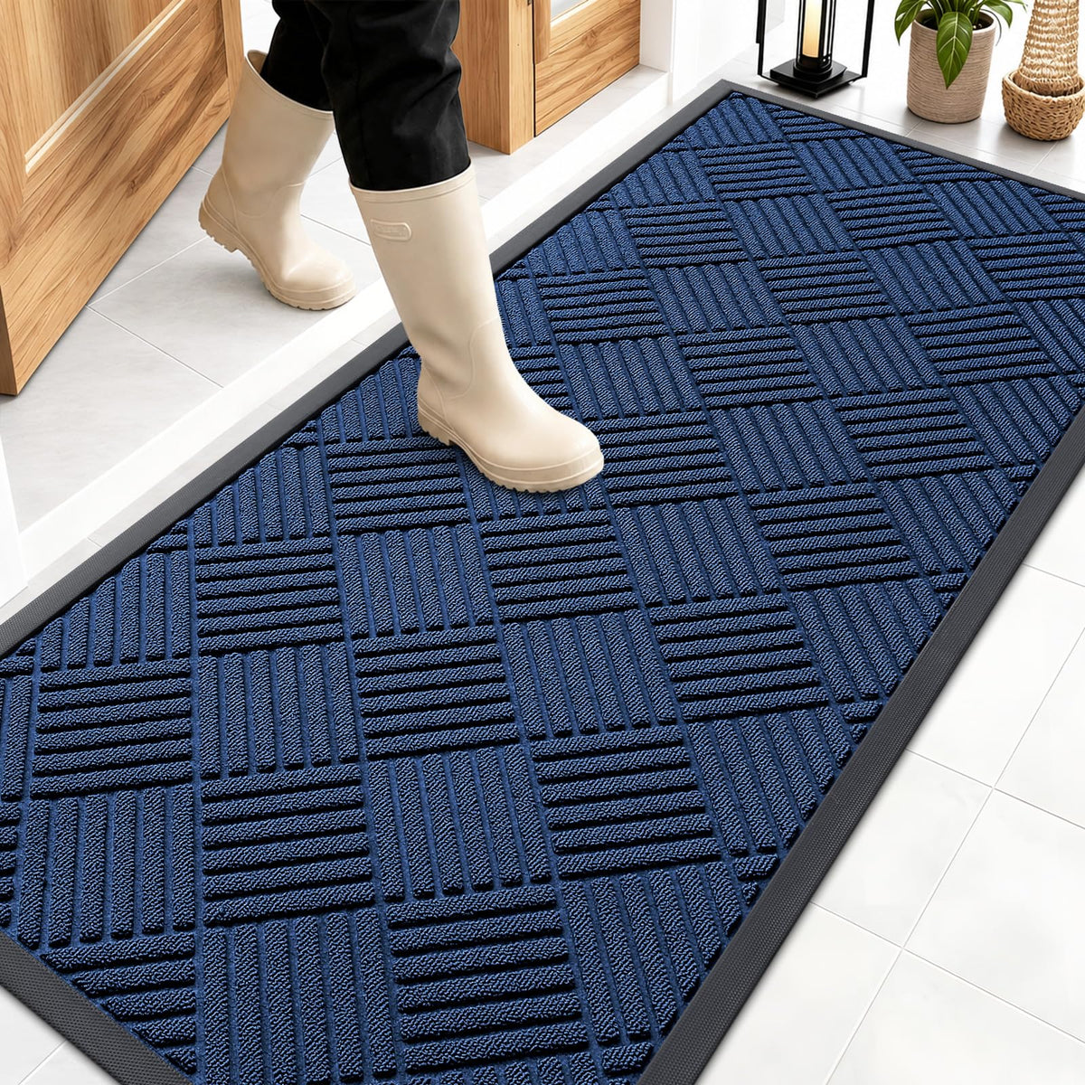 OLANLY Front Door Mat Outside Entrance, Waterproof Heavy-Duty Doormat