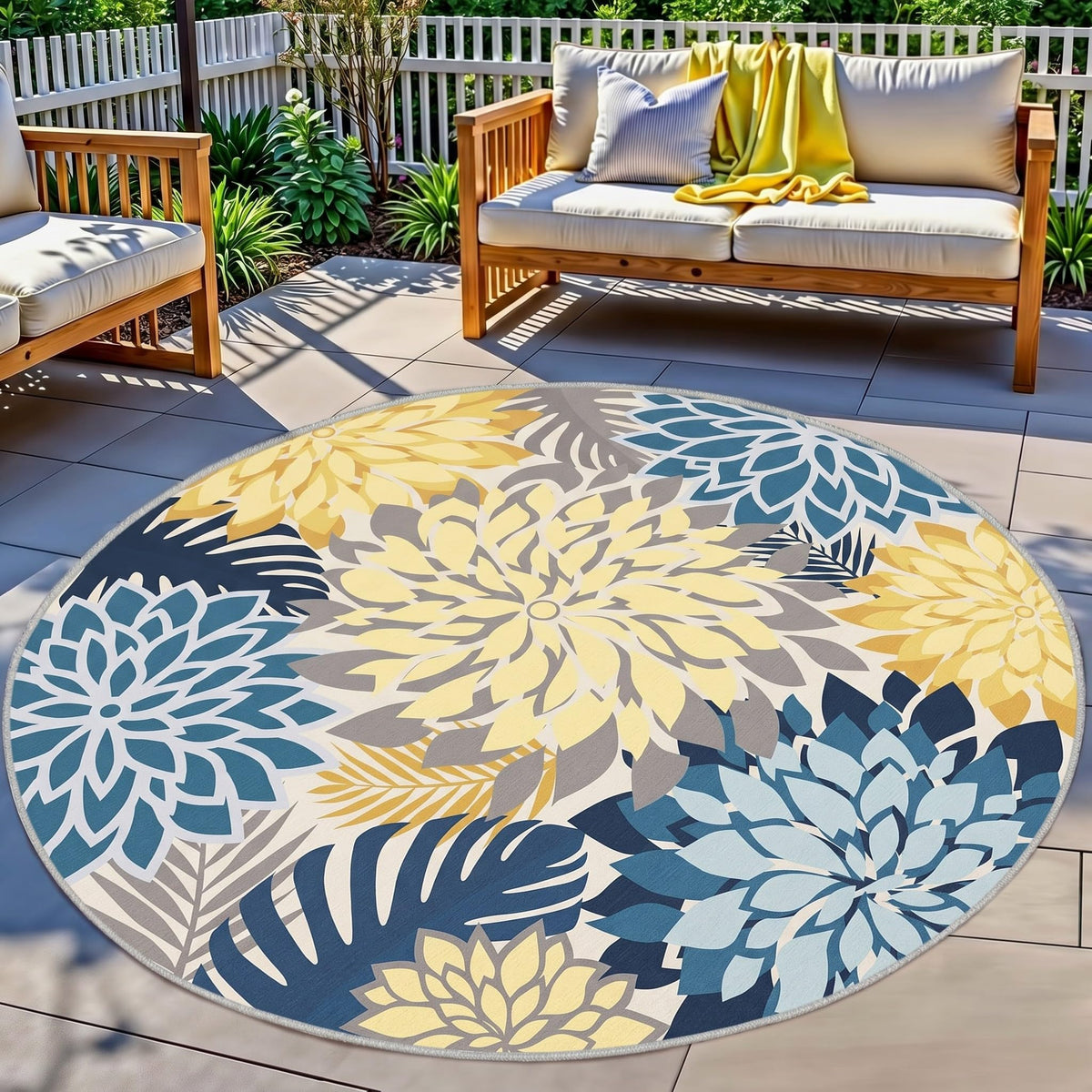 Arenarug Outdoor Rug Waterproof, Washable Patio Rug for Deck, 5x8, Colorful