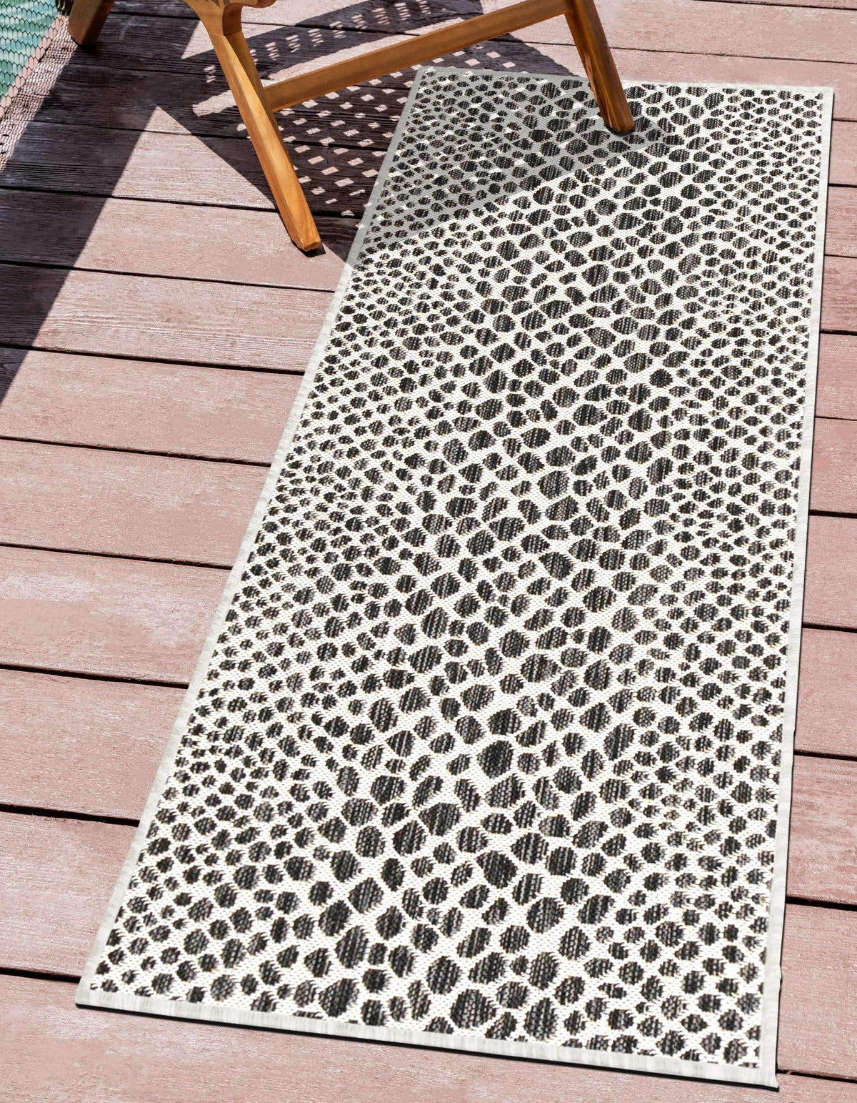 Unique Loom Outdoor Collection Area Rug - Cape Town (9' x 12' Rectangle, Blue/Ivory)