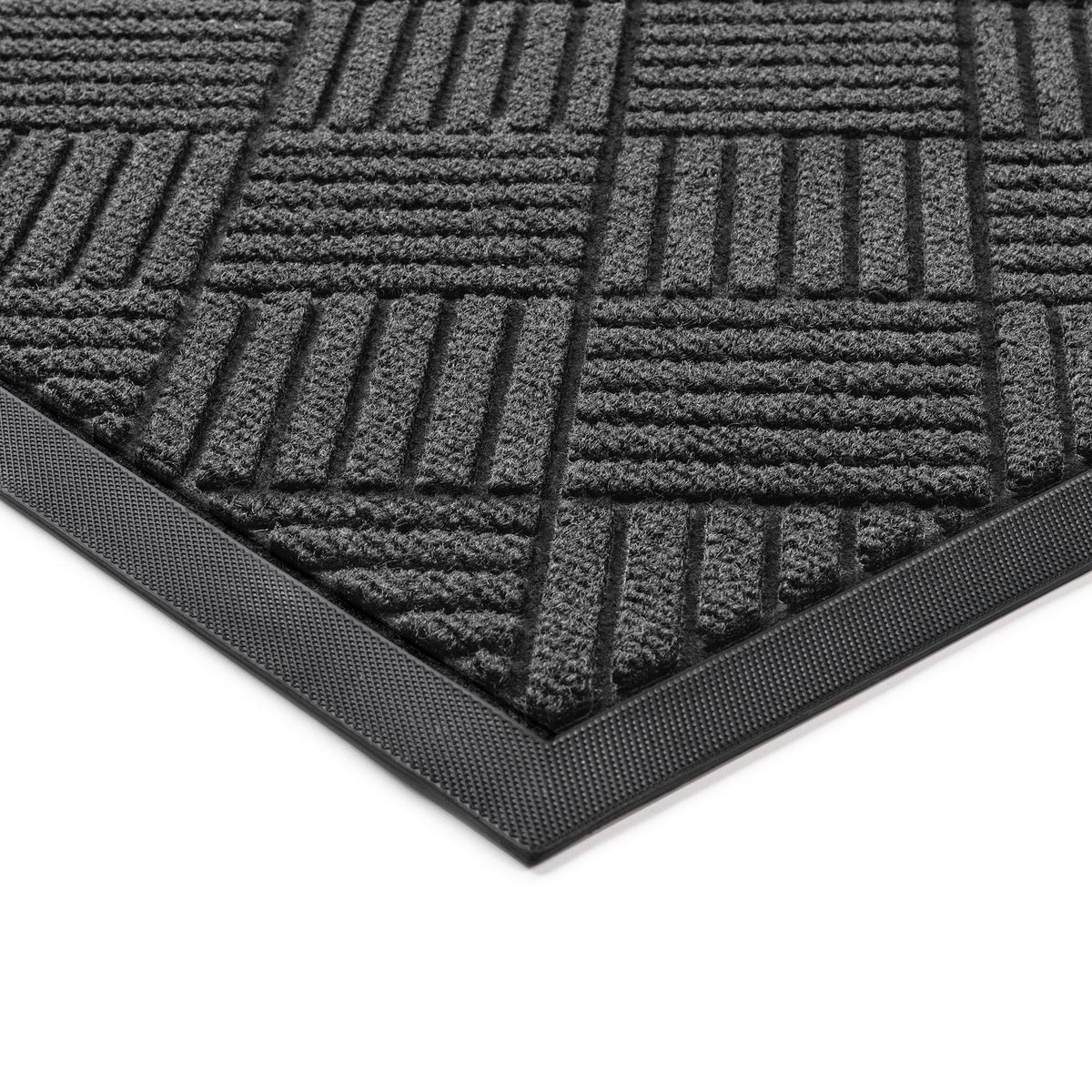 100pointONE Front Door Mat, Heavy Duty Indoor Outdoor Doormat, 60" x 36" Low Profile Outdoor Mats for Home Entrance, Stain and Fade Resistant Welcome Mat Ideal for High Traffic Area, Diamond Black