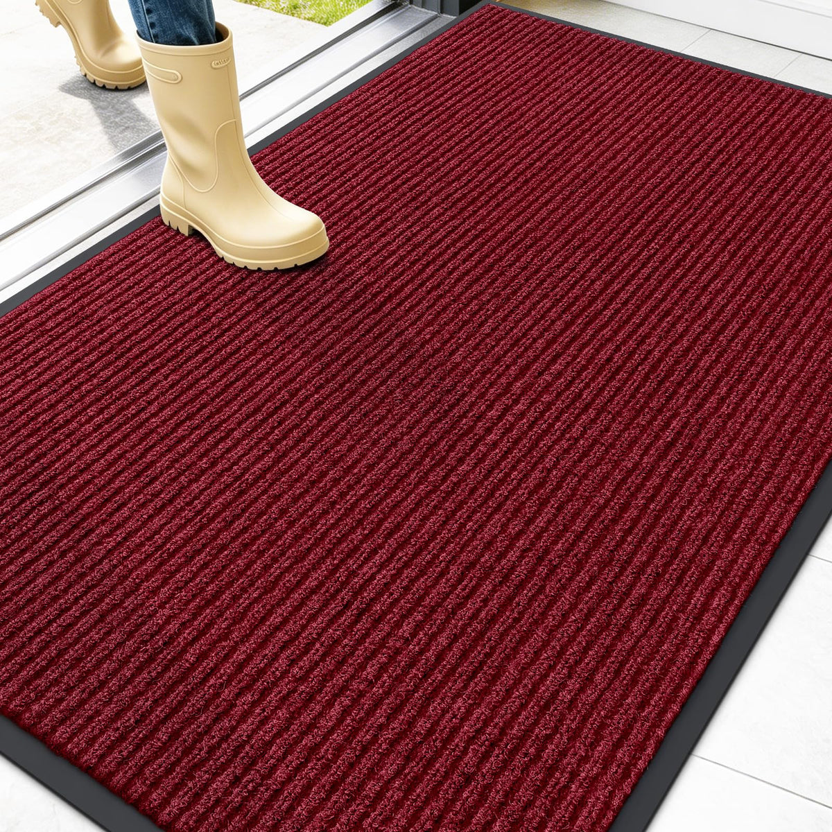 OLANLY Front Door Mat 29.5x17, Waterproof Heavy-Duty Indoor Outdoor Doormat