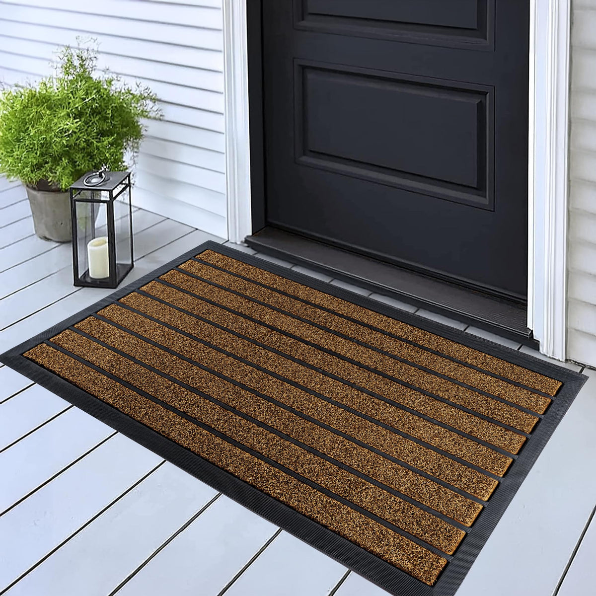 ubdyo Extra Durable Door Mat Outside Entrance (30" x 17", Bright Brown)