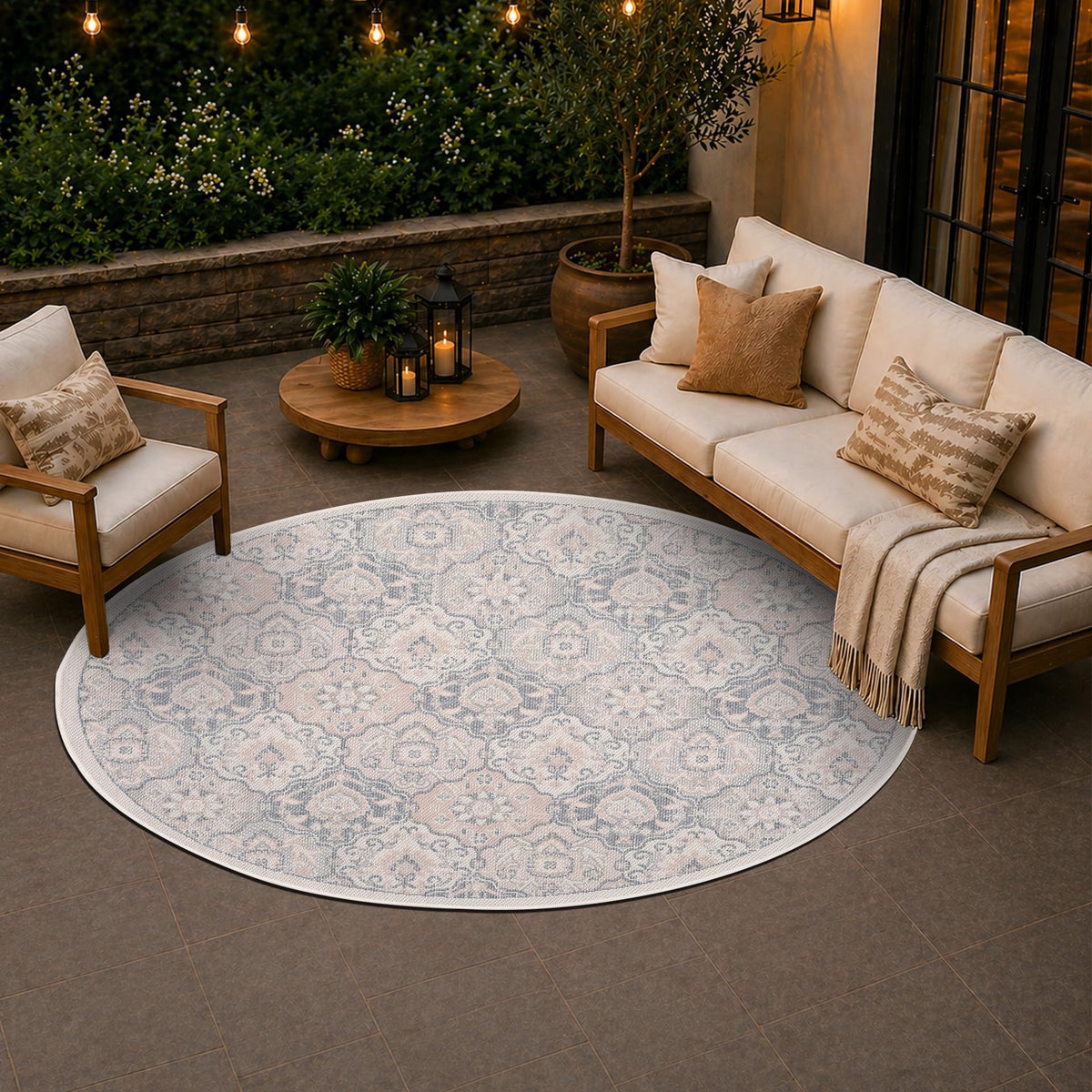 Loom&Crate Washable Indoor Outdoor Area Rug 12x15, Patio Rug, Red Orven