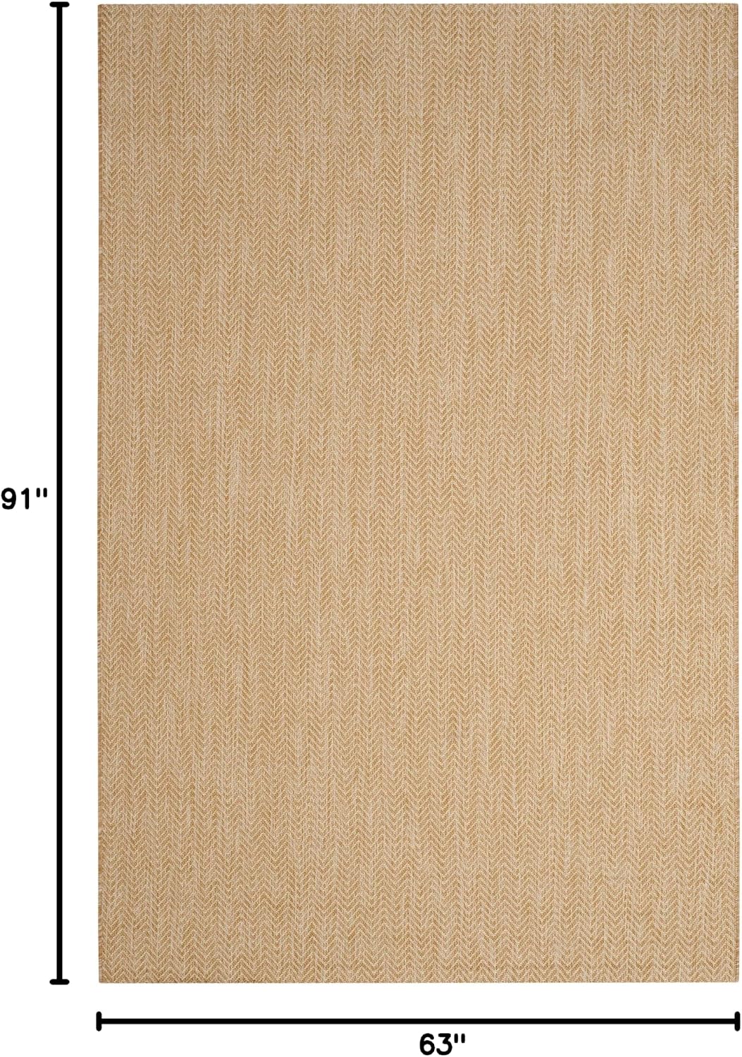 SAFAVIEH Courtyard Outdoor Area Rug 5'3"x7'7", Natural & Cream CY8022-03012