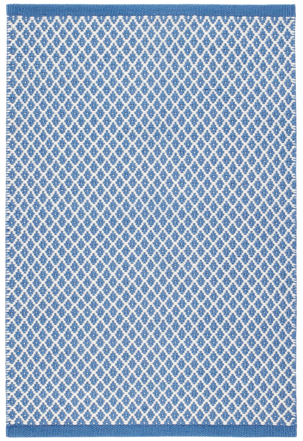 Dash & Albert Coastal Blue Geometric Handwoven Indoor/Outdoor Rug, 3'x5'