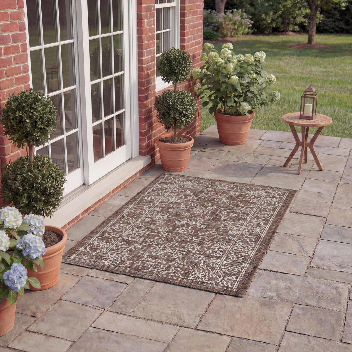 SAFAVIEH Courtyard Collection 8' x 10' Turquoise CY8680 Indoor/ Outside Waterproof Easy cleansingPatio Backyard Mudroom Area Mat