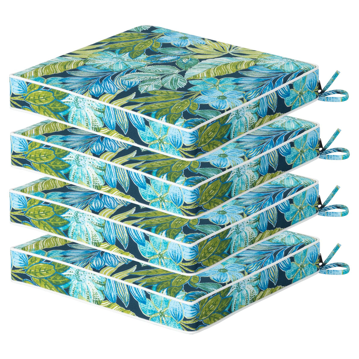 COZYVIDA Outdoor Chair Cushions Pad 20"x20"x3.1" Set of 4,Malachite
