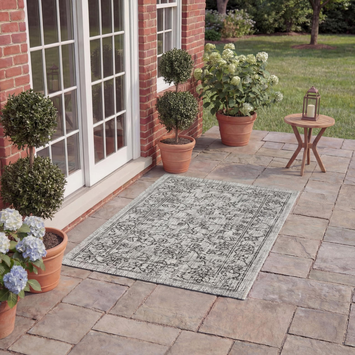 SAFAVIEH Courtyard Collection 8' x 10' Turquoise CY8680 Indoor/ Outside Waterproof Easy cleansingPatio Backyard Mudroom Area Mat
