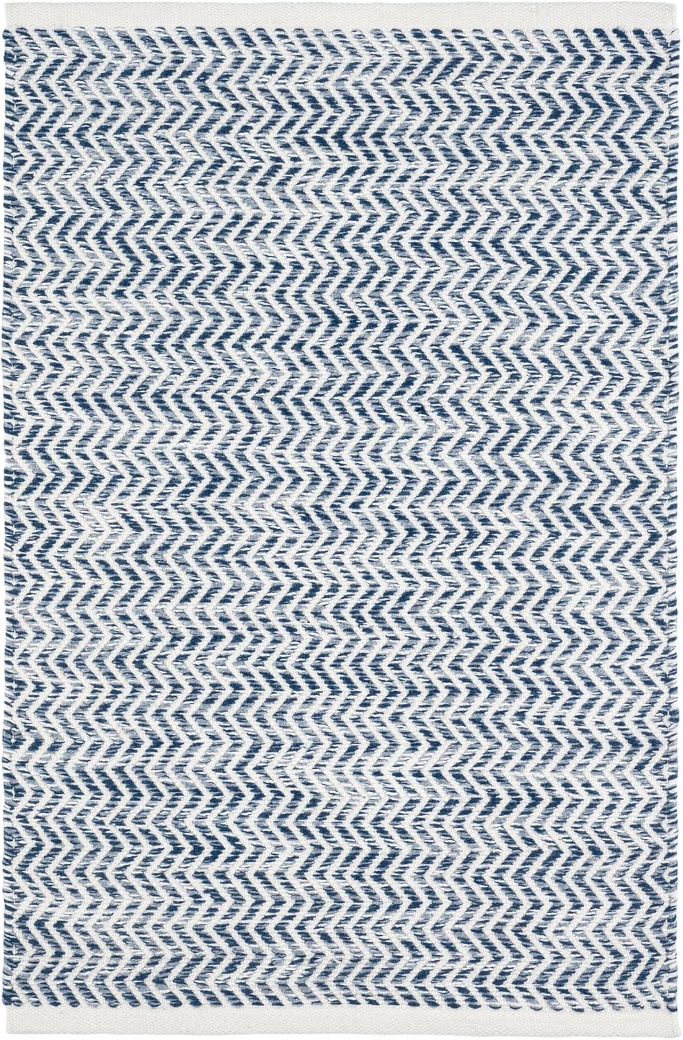 Dash & Albert Coastal Blue Geometric Handwoven Indoor/Outdoor Rug, 3'x5'