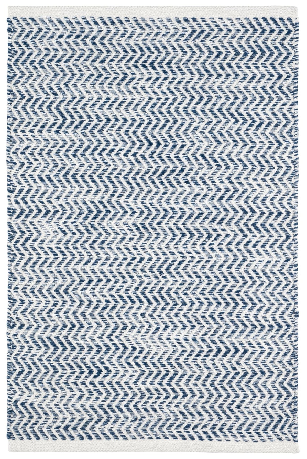 Dash & Albert Coastal Blue Geometric Handwoven Indoor/Outdoor Rug, 3'x5'