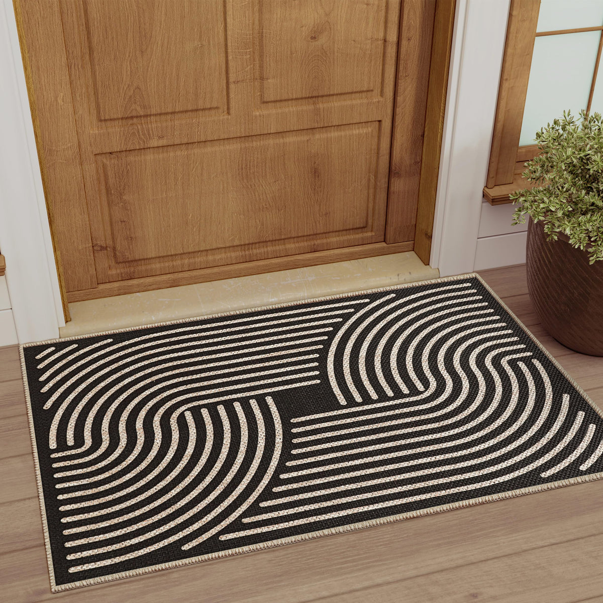 Easy Jute 9x12 Brown Outdoor Patio Rug Machine Washable Boho Carpet