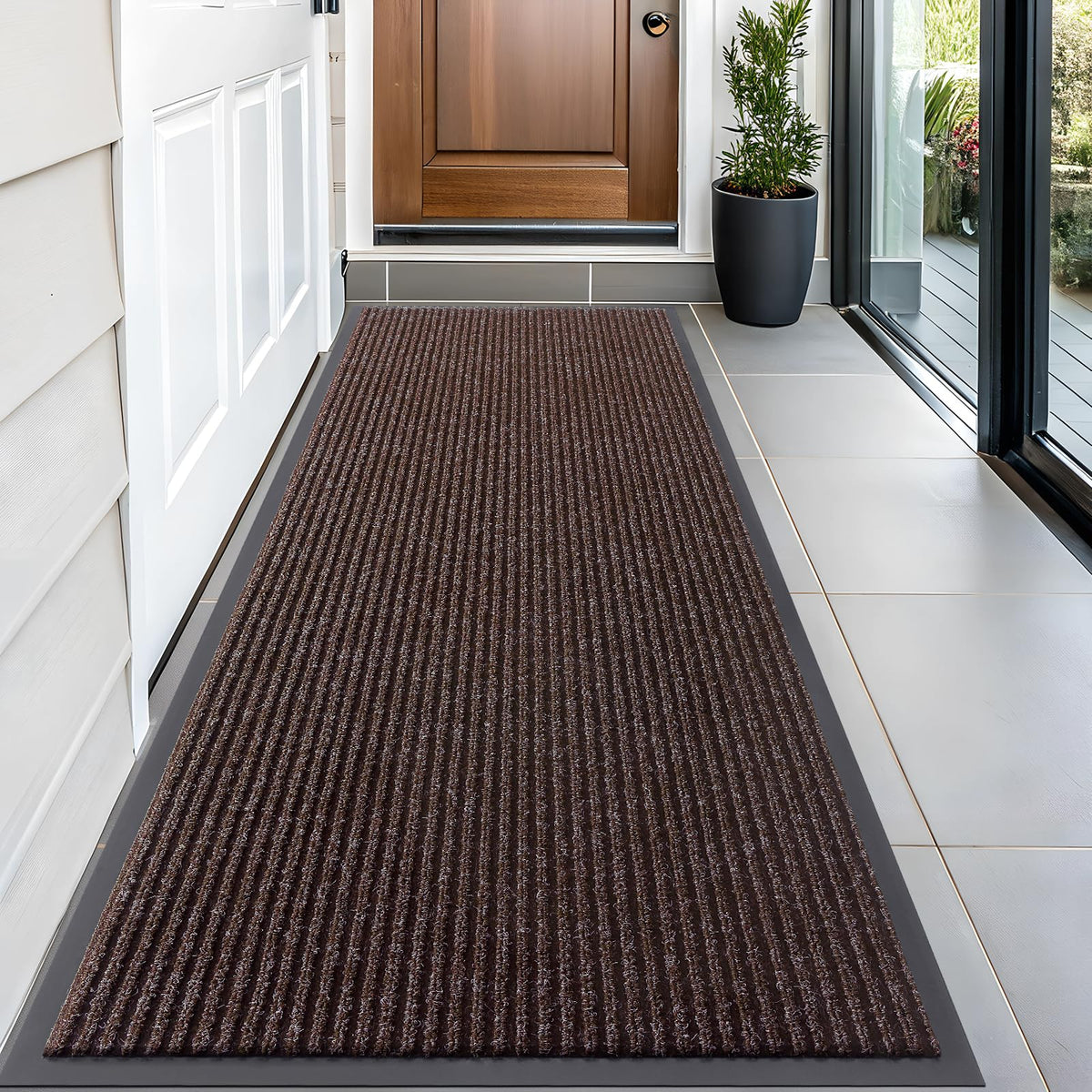 OLANLY Front Door Mat 29.5x17, Waterproof Heavy-Duty Indoor Outdoor Doormat