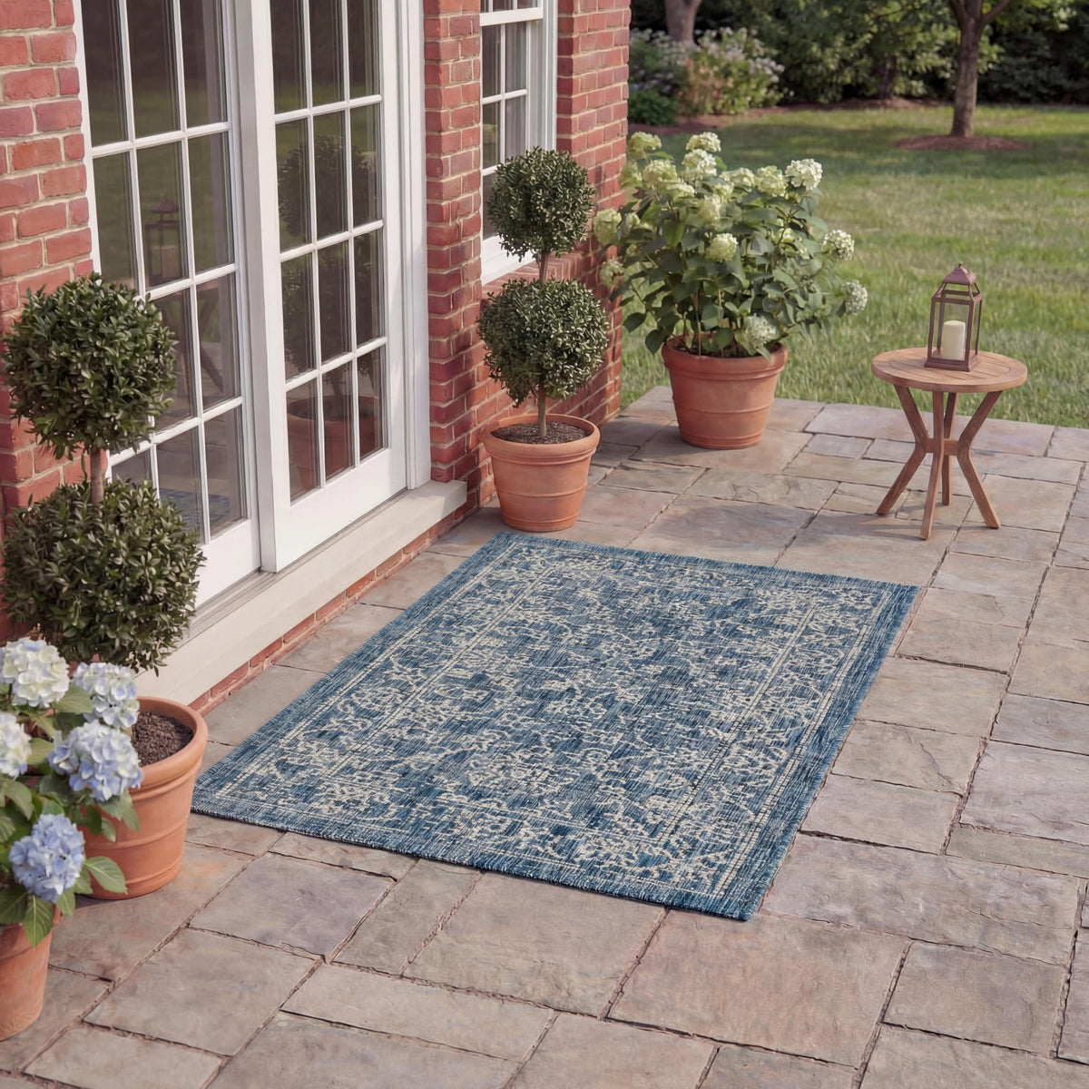 SAFAVIEH Courtyard Collection 8' x 10' Turquoise CY8680 Indoor/ Outside Waterproof Easy cleansingPatio Backyard Mudroom Area Mat