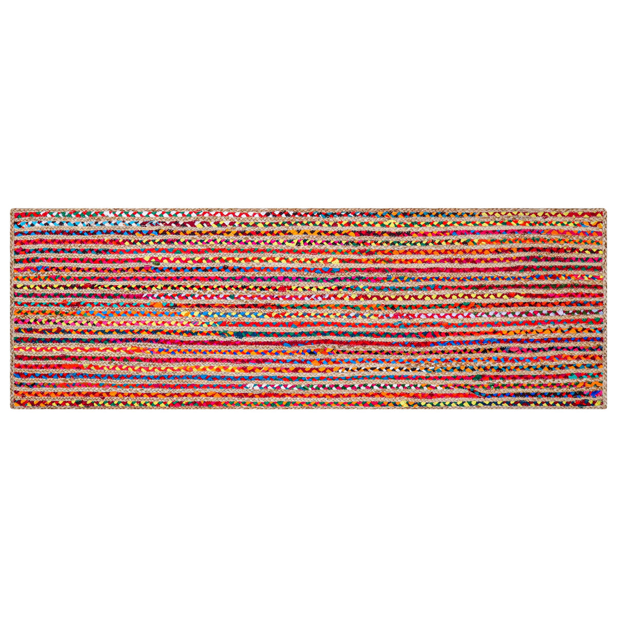 Hausattire Jute Braided Woven Kitchen Rug 2x3 Feet - Natural