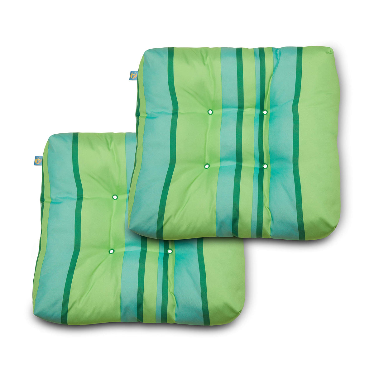 DUCKCOVERS® Water-Resistant Indoor/Outdoor Seat Cushions, 19 x 19 x 5 Inch, 2 Pack, Periwinkle Blue