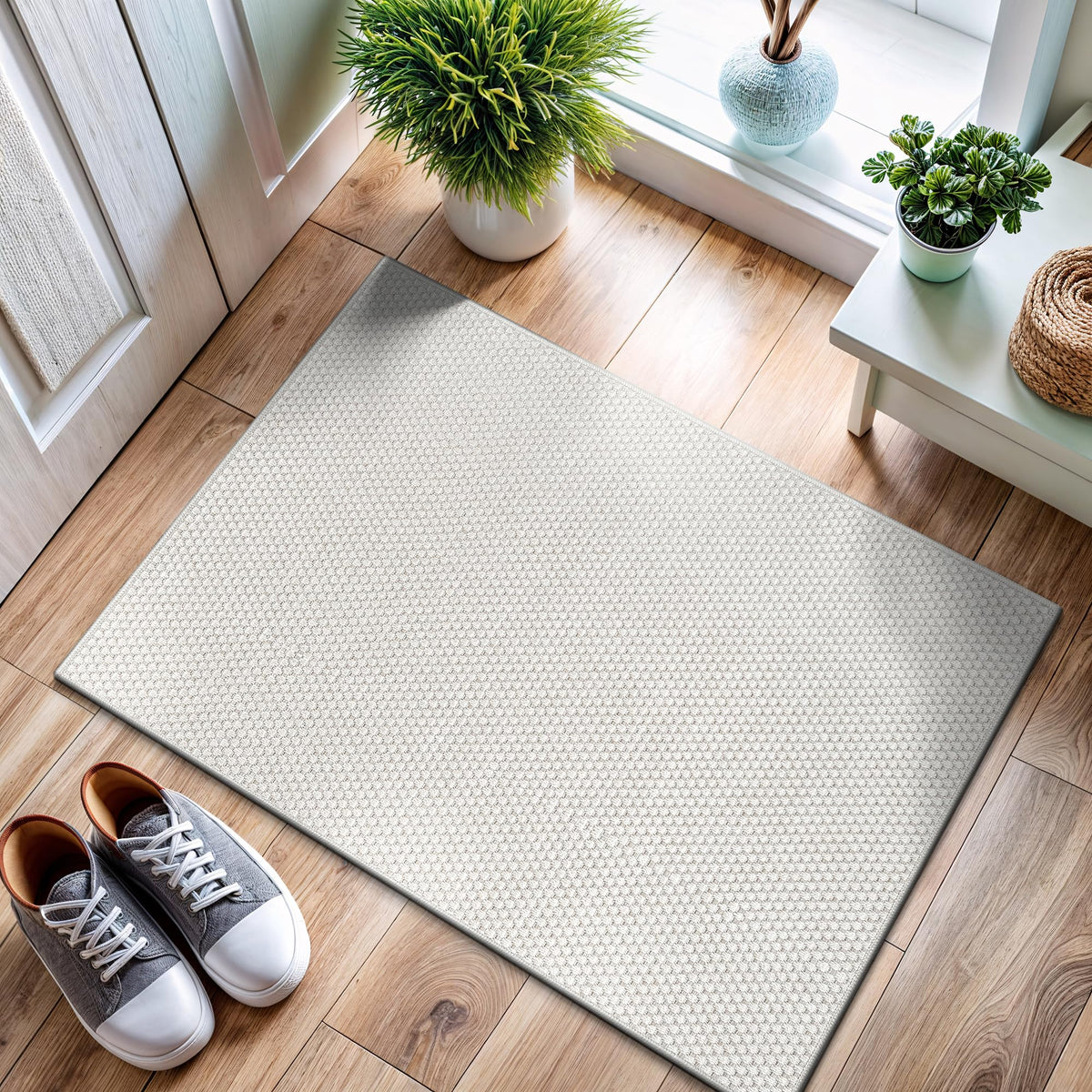 CAMILSON Easy Jute Rug 10x14, Indoor Outdoor Natural Color Fiber Area Rugs for Living Room Patio and Kitchen Rug, Sisal Boho Woven Design, Easy-Cleaning, Washable Outside Carpet Alfombras (10 x 14)