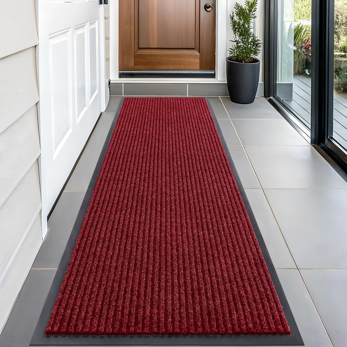 OLANLY Front Door Mat 29.5x17, Waterproof Heavy-Duty Indoor Outdoor Doormat