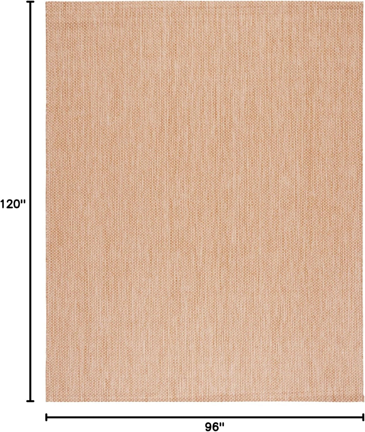 SAFAVIEH Washable Rug Outdoor Courtyard Collection - 8' x 10', Natural & Cream, Non-Shedding & Easy Cleaning, Ideal for Patio, Backyard, Mudroom, DIning Space (CY8521-03012)