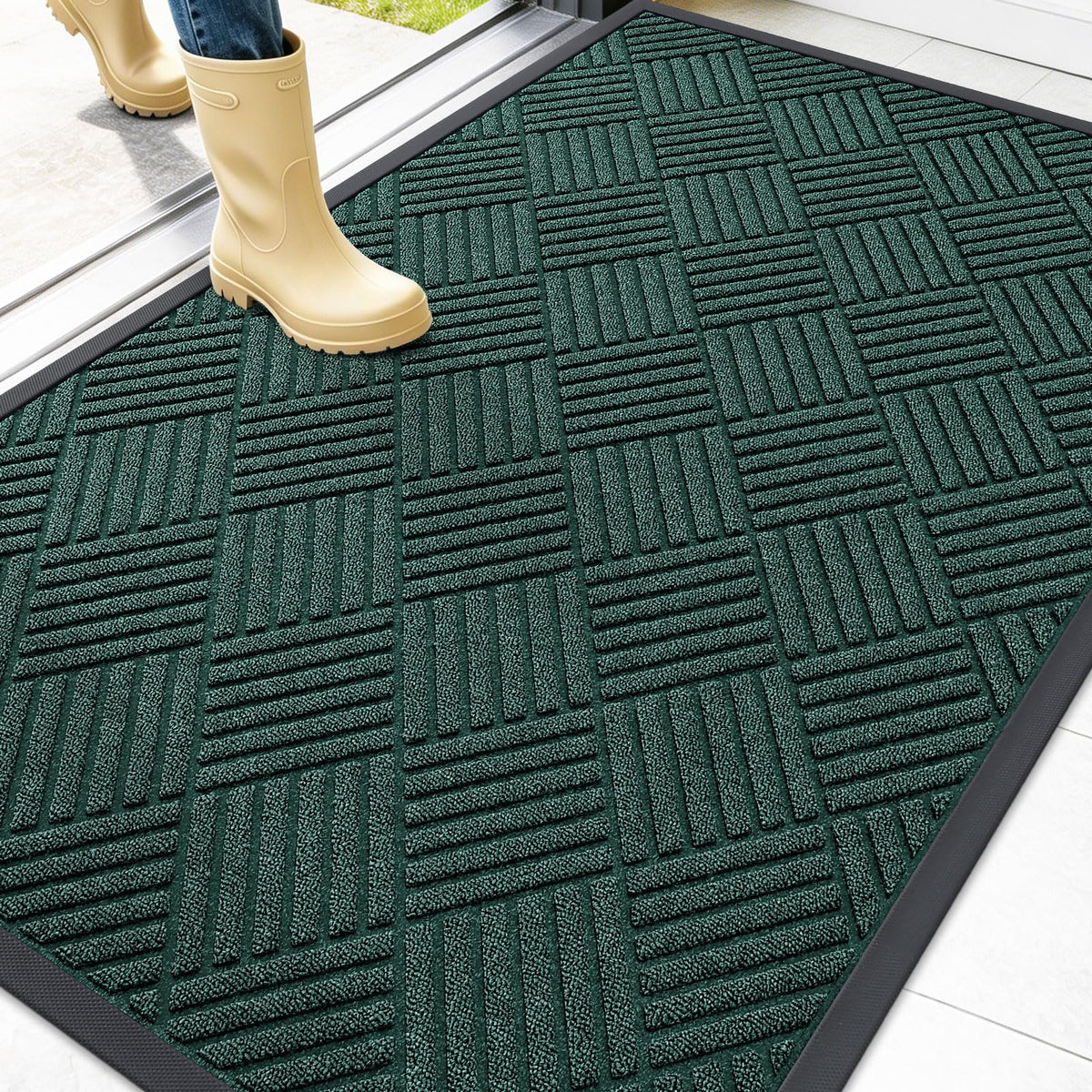 OLANLY Front Door Mat Outside Entrance, Waterproof Heavy-Duty Doormat