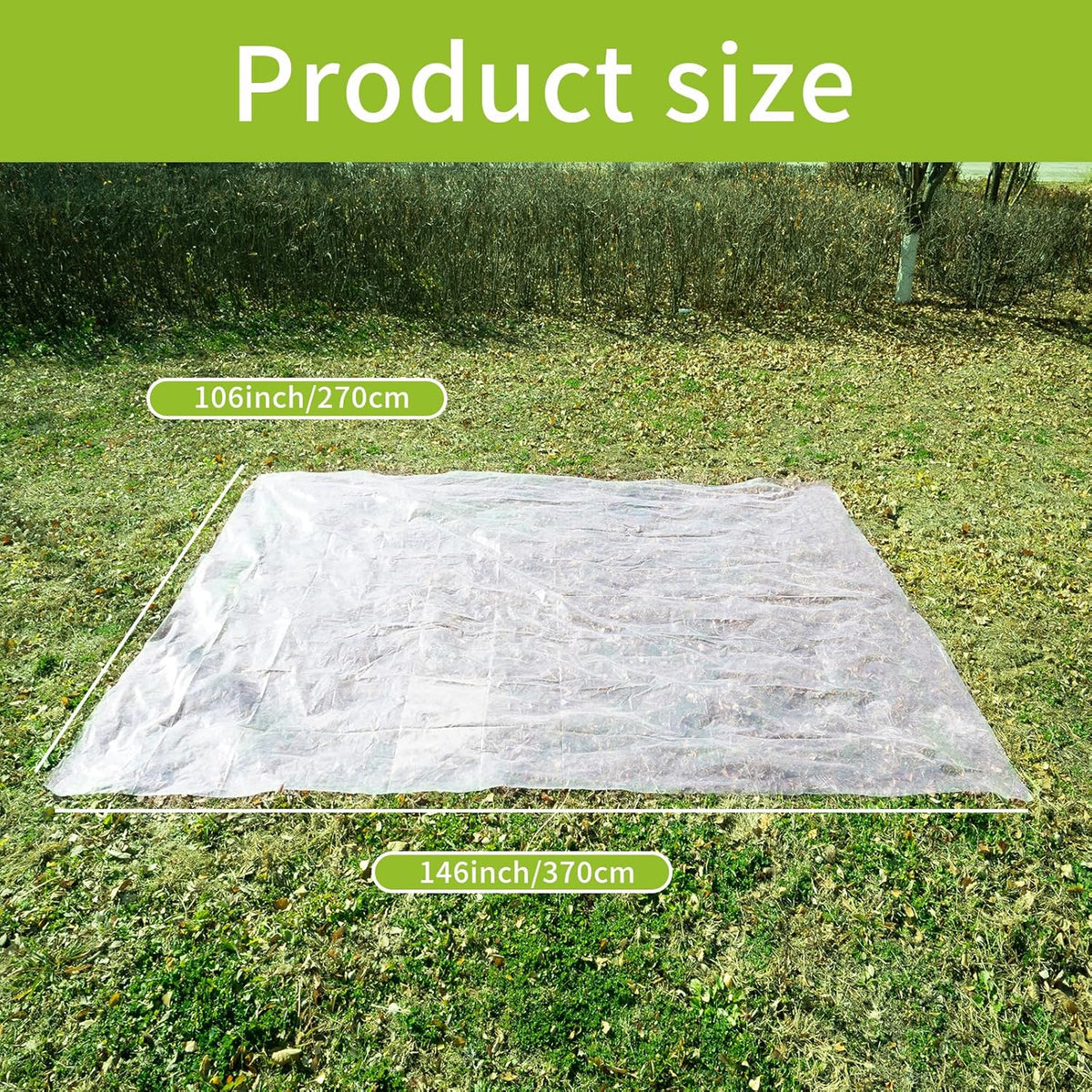 Heavy Duty Plastic Covers for Furniture, Waterproof Couch & Bed Sofa Cover Protector, Loveseat Storage Cover, Extra Large Plastic Sheet 106" x 146" (1)