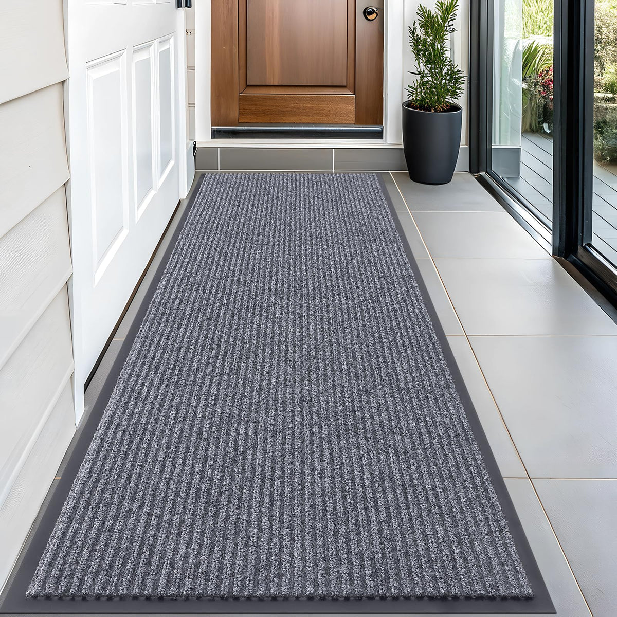 OLANLY Front Door Mat 29.5x17, Waterproof Heavy-Duty Indoor Outdoor Doormat