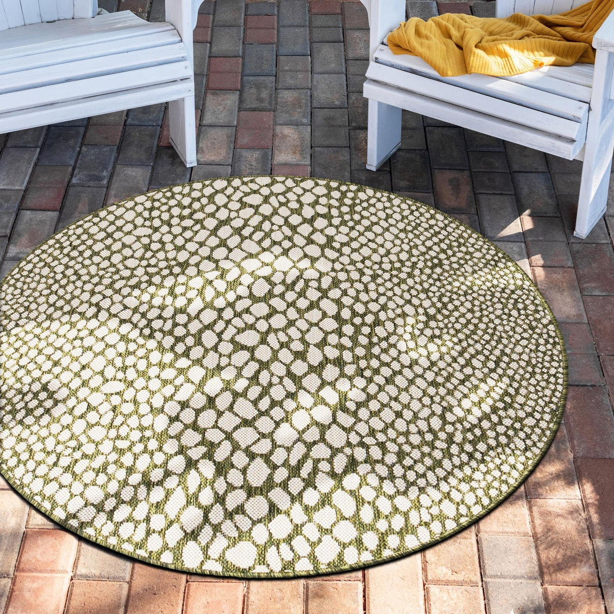 Unique Loom Outdoor Collection Area Rug - Cape Town (9' x 12' Rectangle, Blue/Ivory)