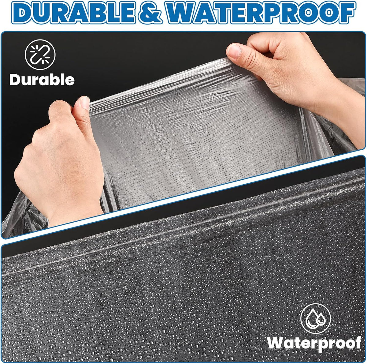 8 Pack Plastic Drop Cloth, 9 x 12 Feet Plastic Sheeting