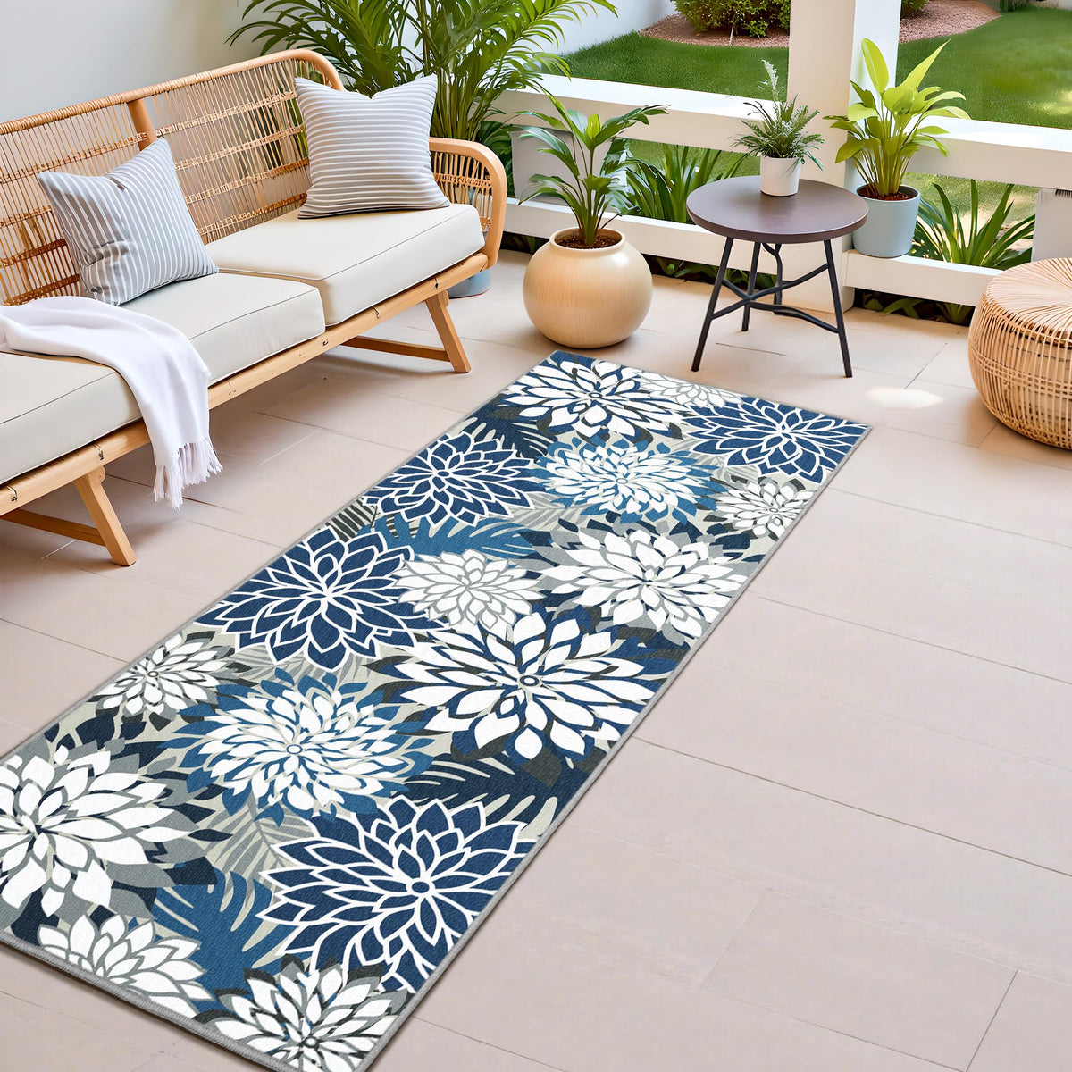 Arenarug Outdoor Rug Waterproof, Washable Patio Rug for Deck, 5x8, Colorful
