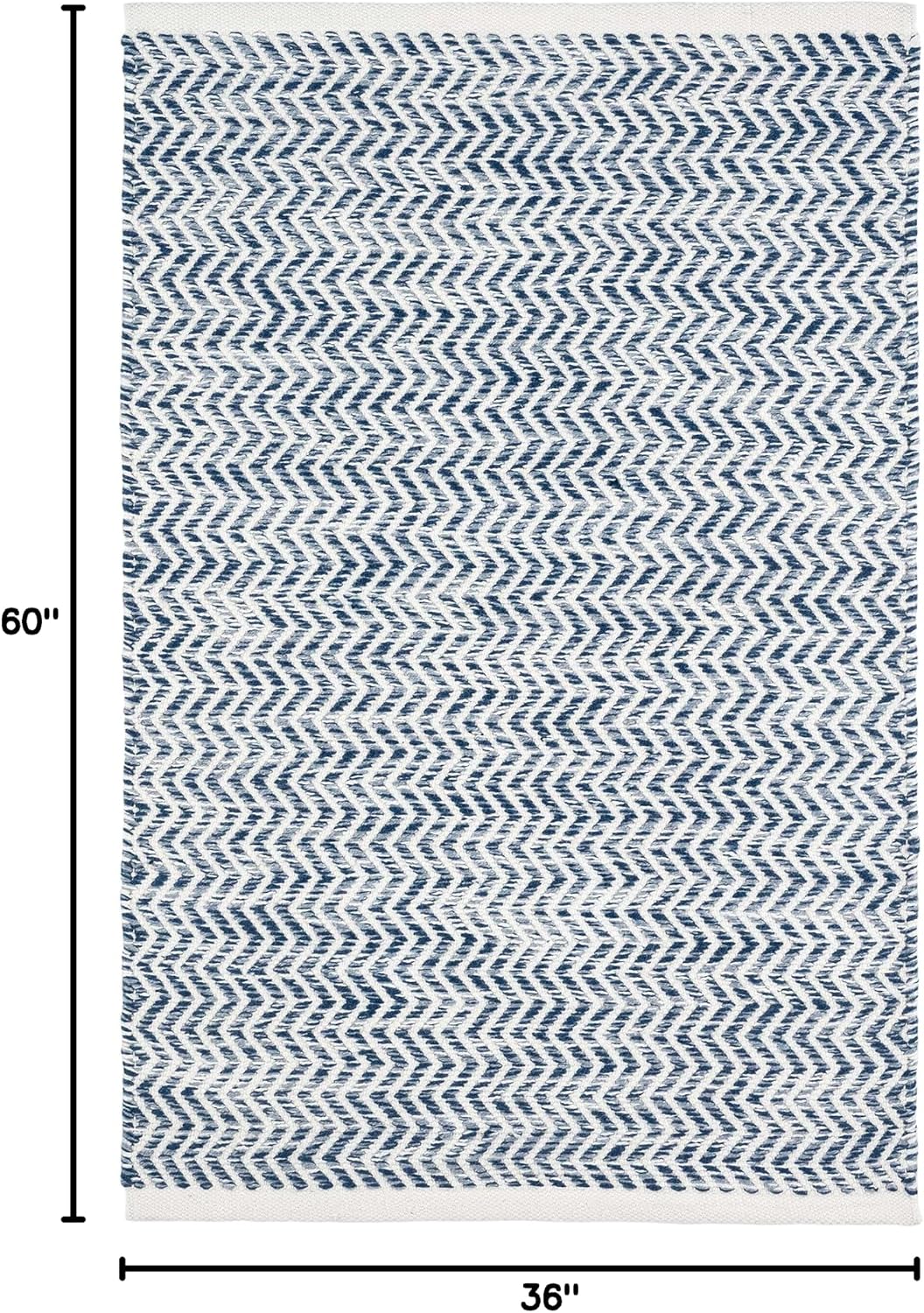 Dash & Albert Coastal Blue Geometric Handwoven Indoor/Outdoor Rug, 3'x5'