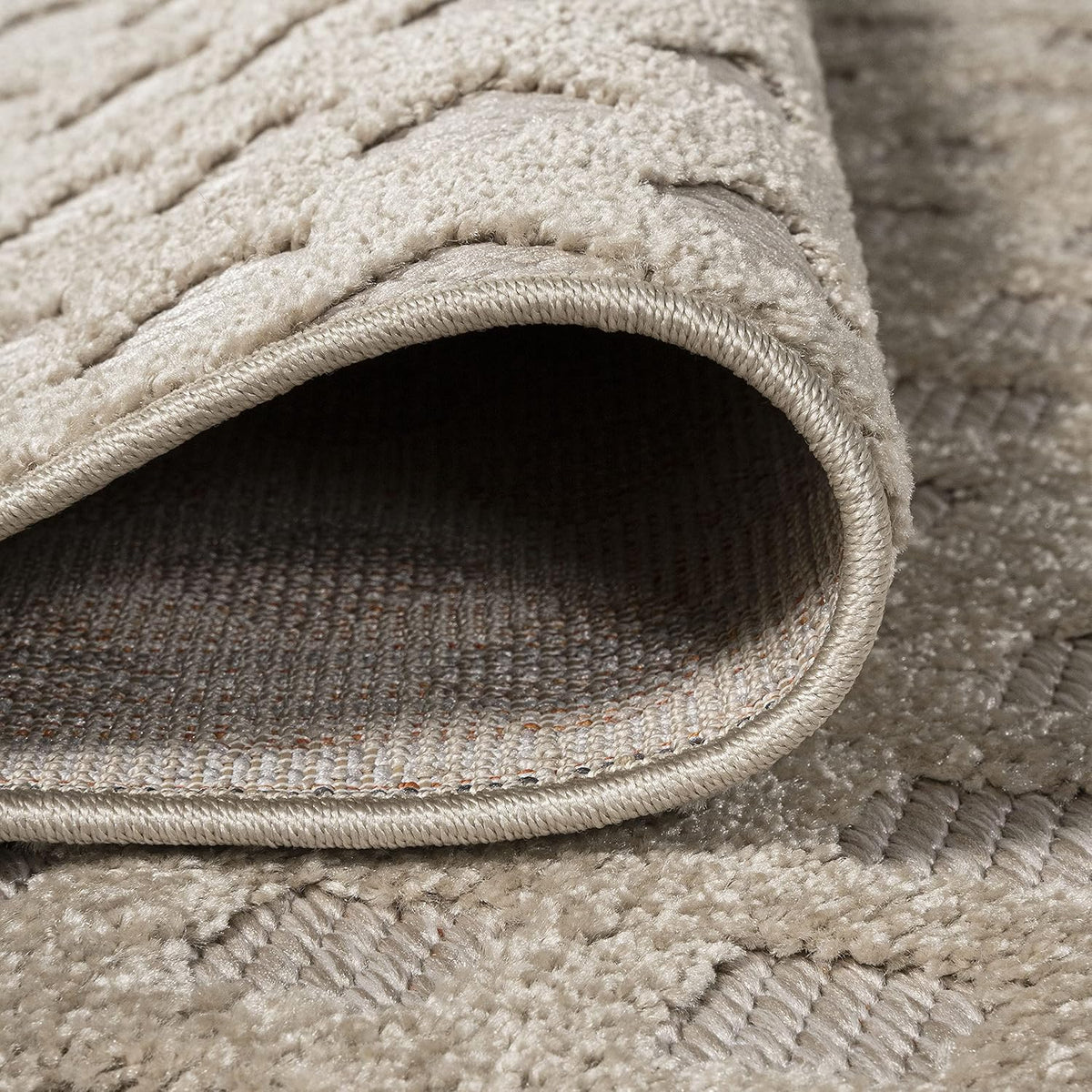 JONATHAN Y Mini-Diamond Trellis Indoor Outdoor Area Rug 5X8 Beige, Rabat High-Low Pile for Backyard, Patio, Porch, Easy-Cleaning, High Traffic, Pet-Friendly, Non-Shedding (SBH101A-5)