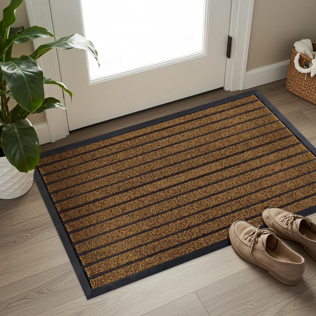ubdyo Extra Durable Door Mat Outside Entrance (30" x 17", Bright Brown)