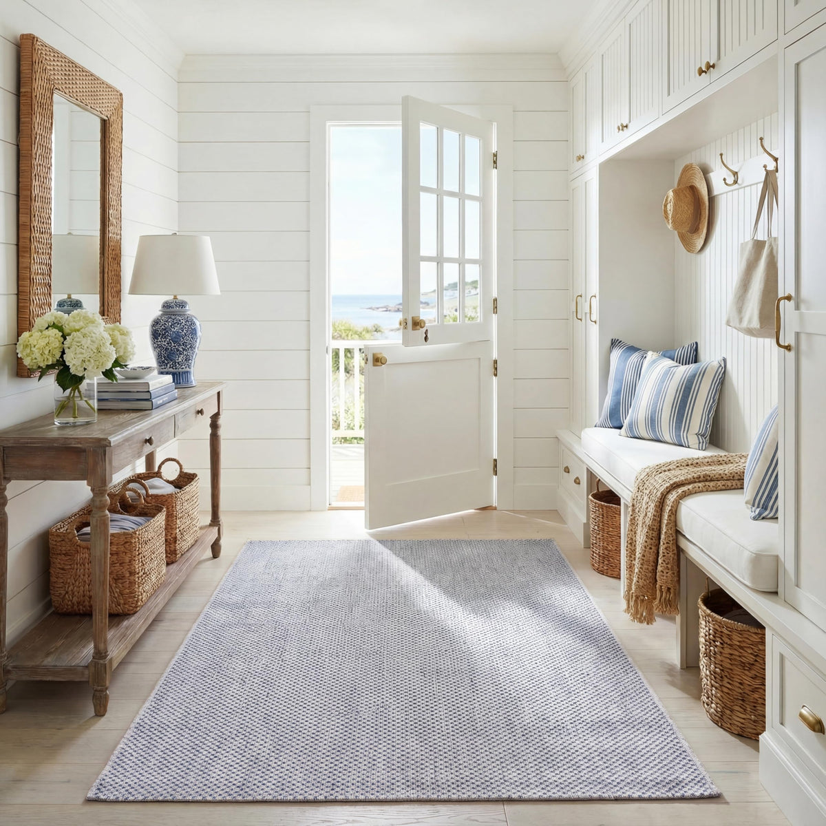 SAFAVIEH Washable Rug Outdoor Courtyard Collection - 8' x 10', Natural & Cream, Non-Shedding & Easy Cleaning, Ideal for Patio, Backyard, Mudroom, DIning Space (CY8521-03012)