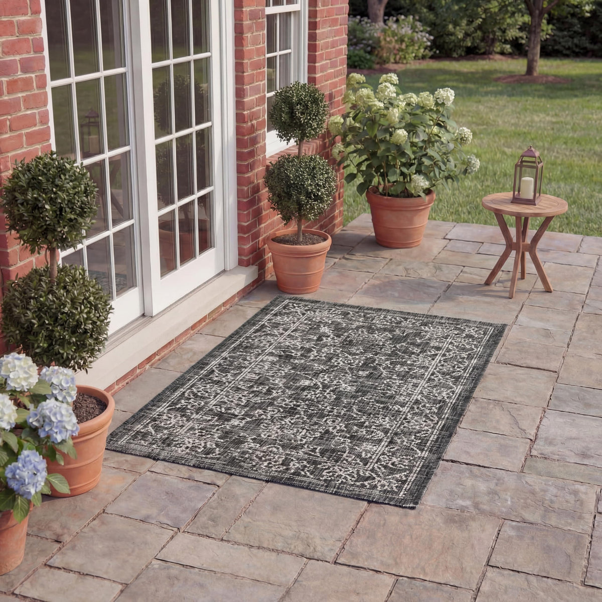 SAFAVIEH Courtyard Collection 8' x 10' Turquoise CY8680 Indoor/ Outside Waterproof Easy cleansingPatio Backyard Mudroom Area Mat