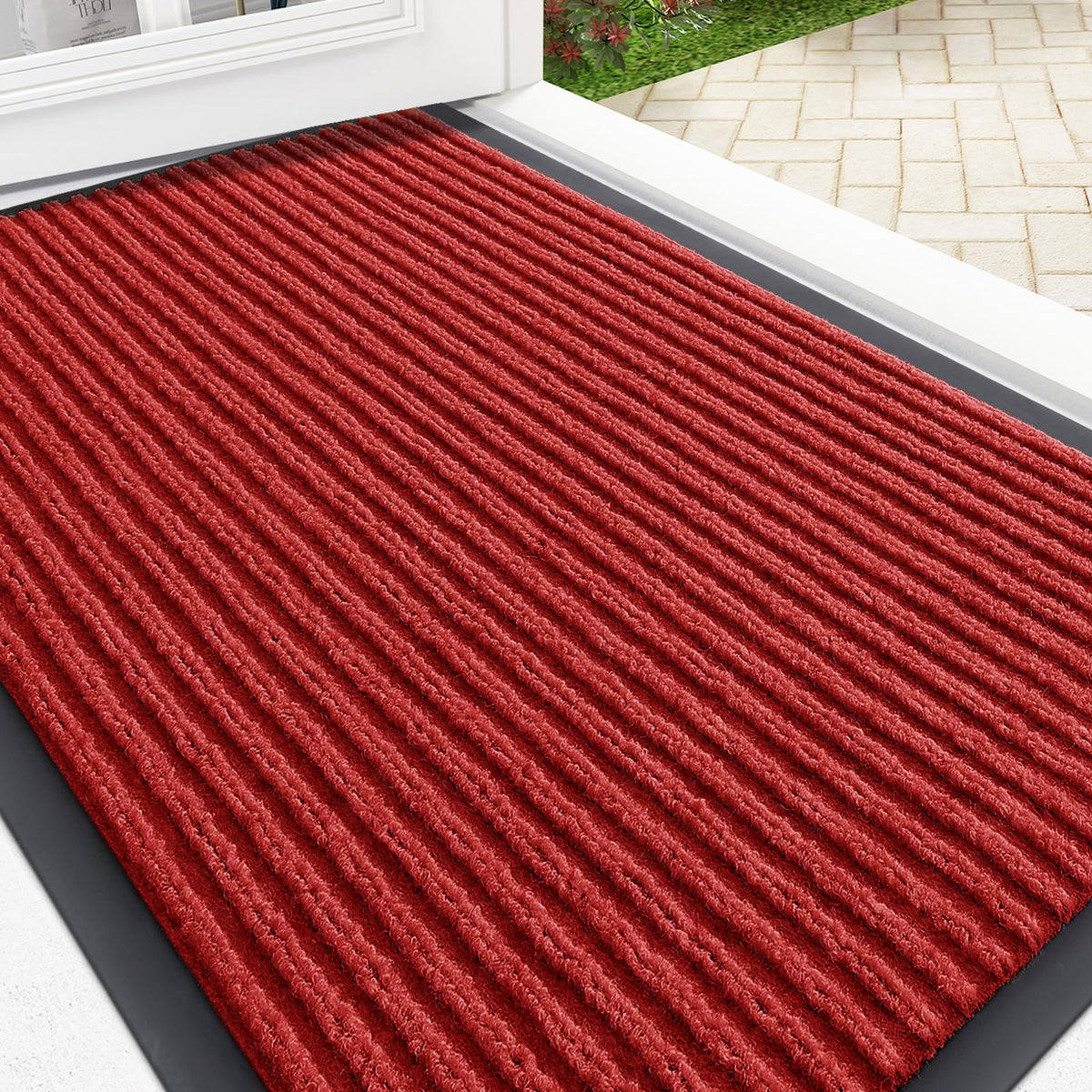 OLANLY Front Door Mat 29.5x17, Waterproof Heavy-Duty Indoor Outdoor Doormat