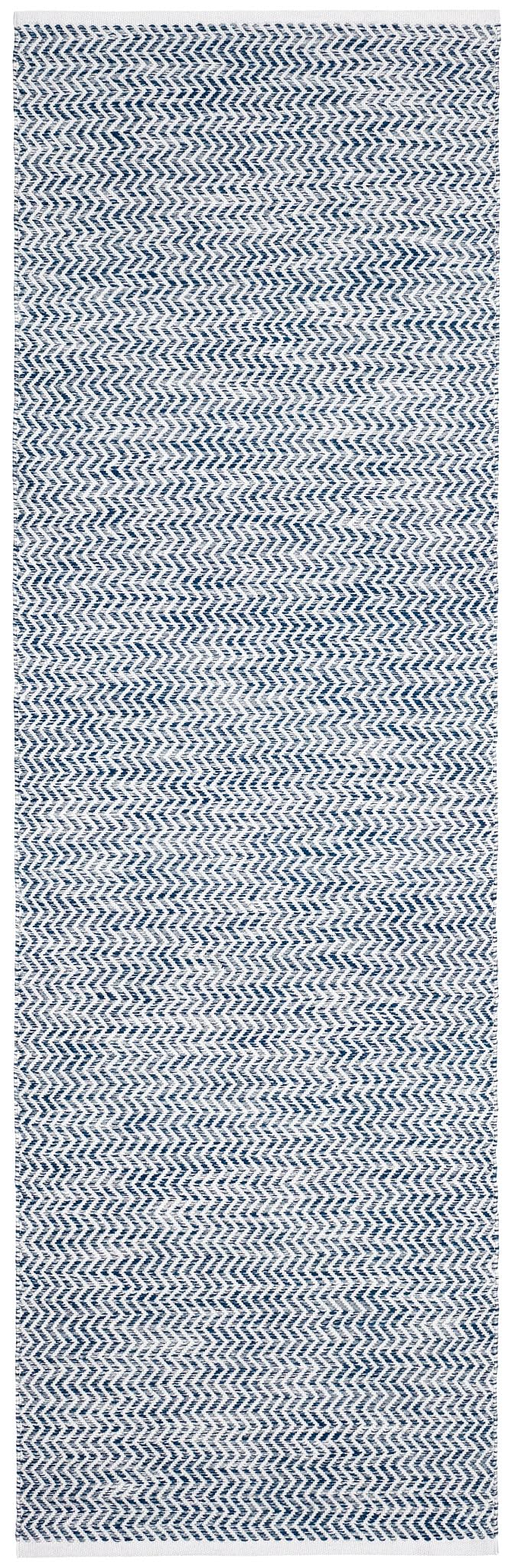Dash & Albert Coastal Blue Geometric Handwoven Indoor/Outdoor Rug, 3'x5'